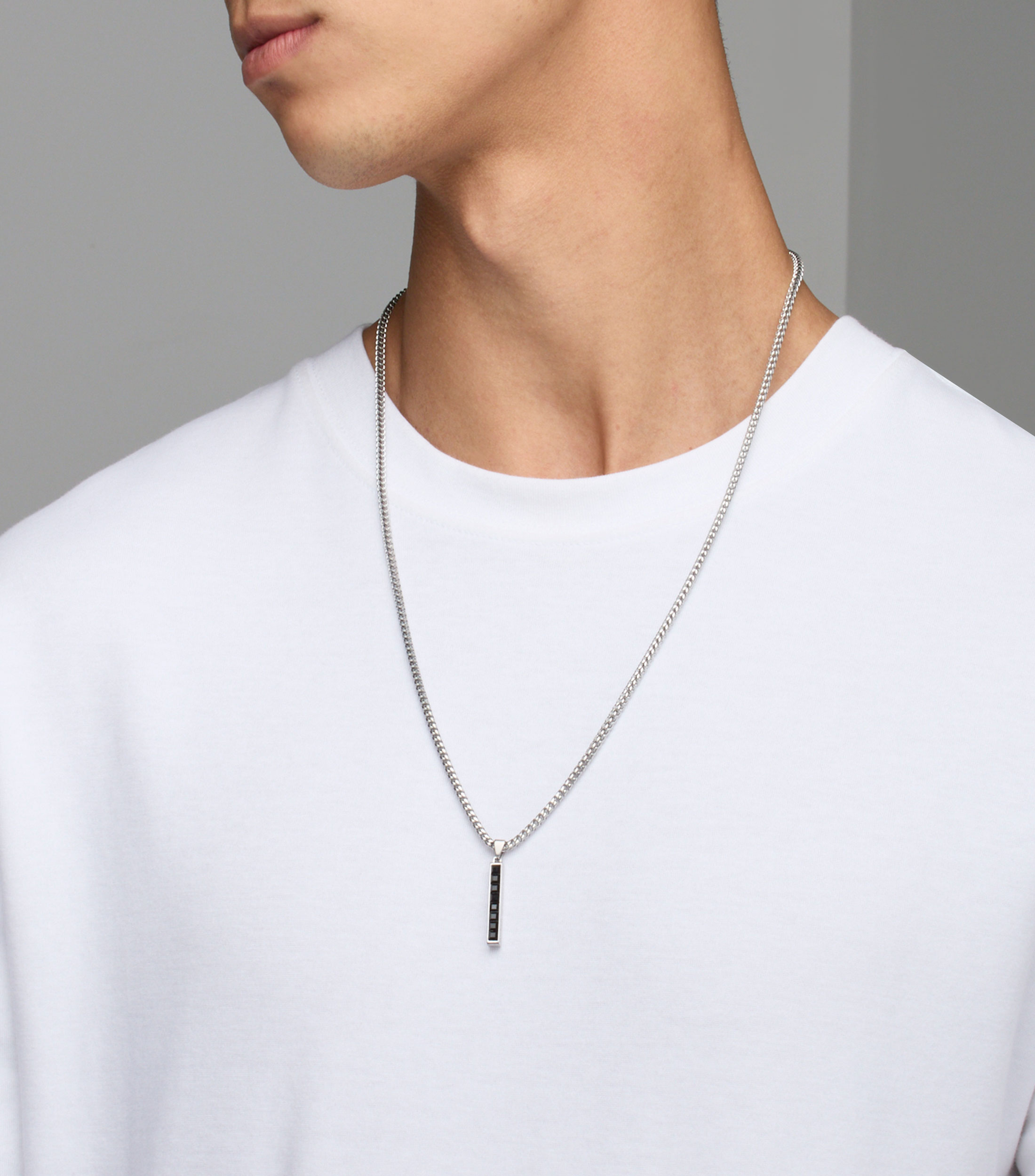 Collar con circonia Guess Noir Hombre