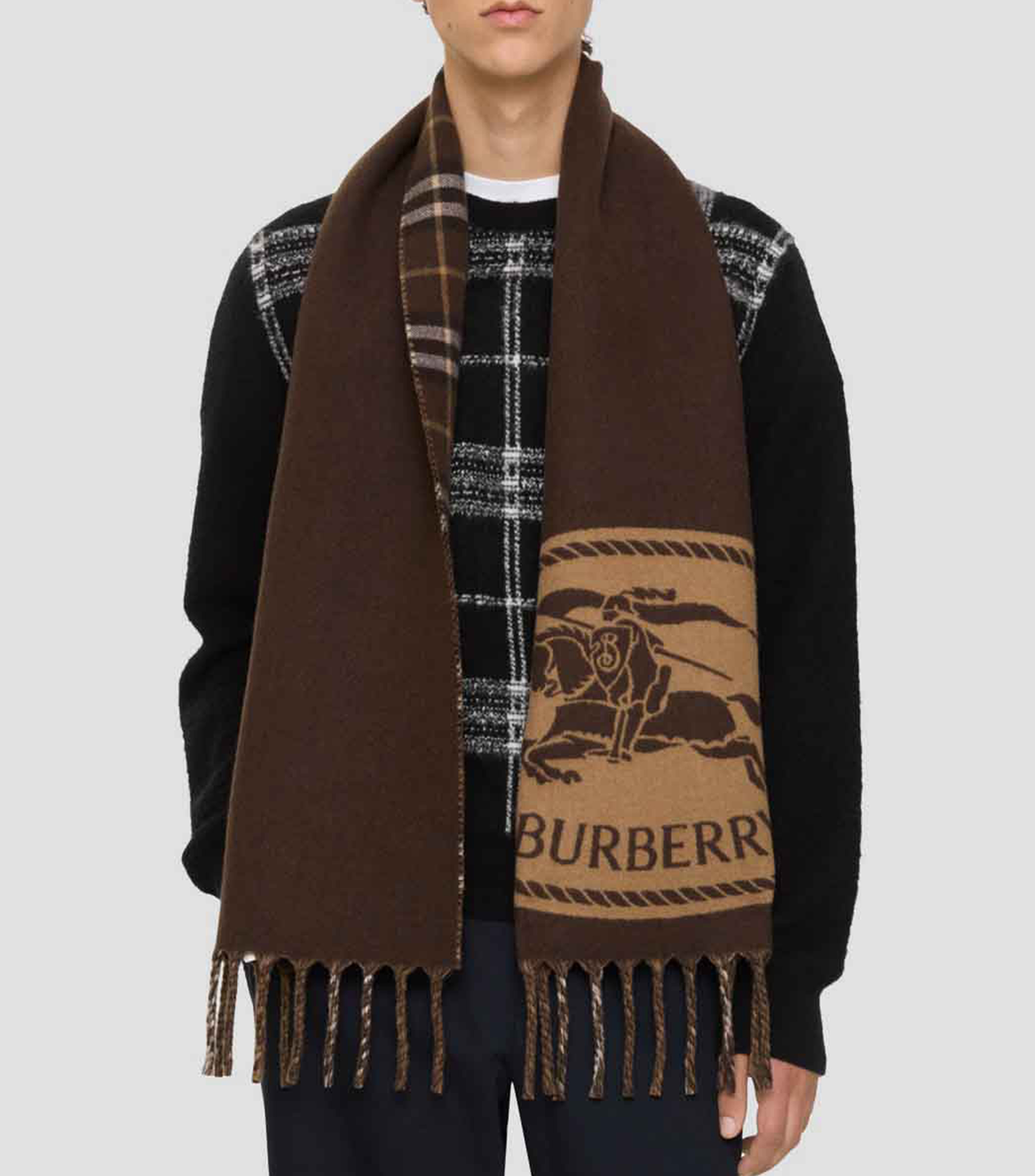 Bufanda con logo estampado Unisex