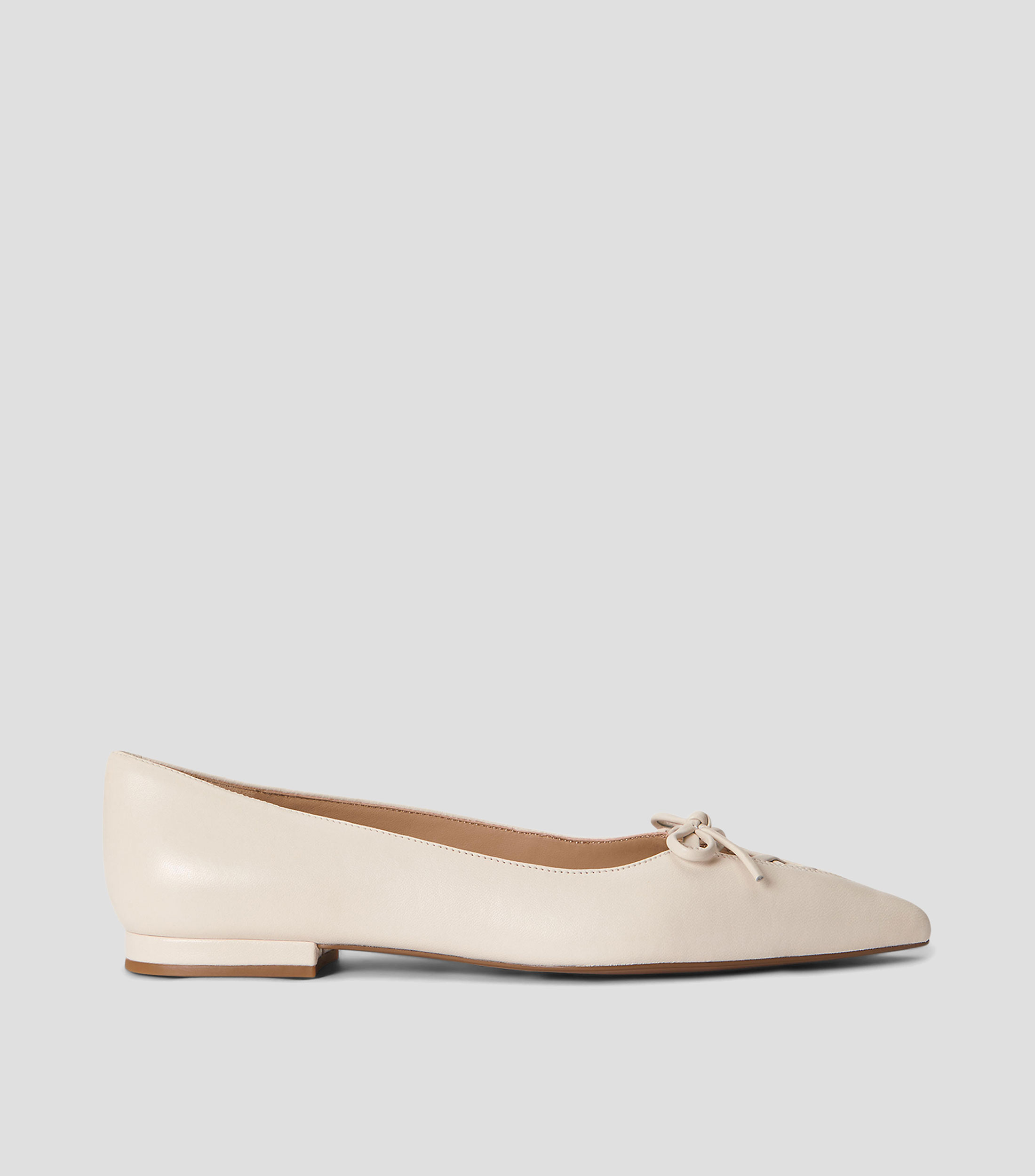 Flats de cuero nappa con cordones Londyn Mujer