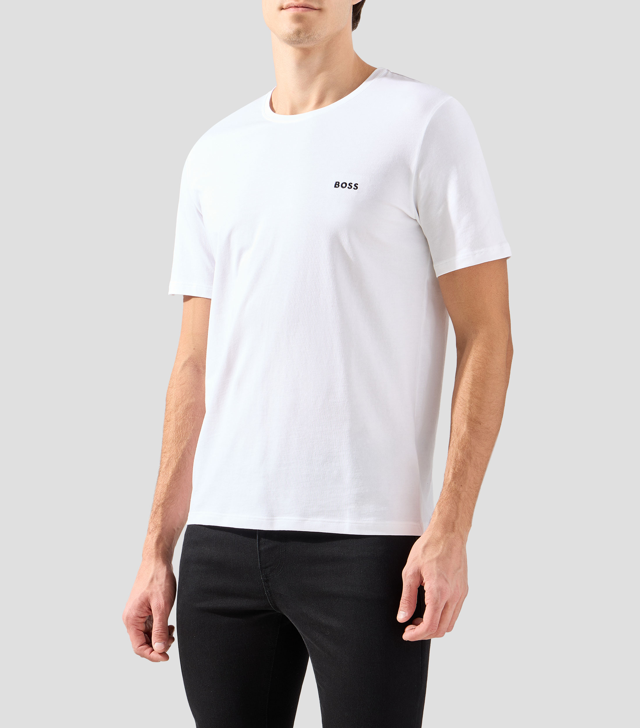 Playera cuello redondo manga corta lisa Hombre