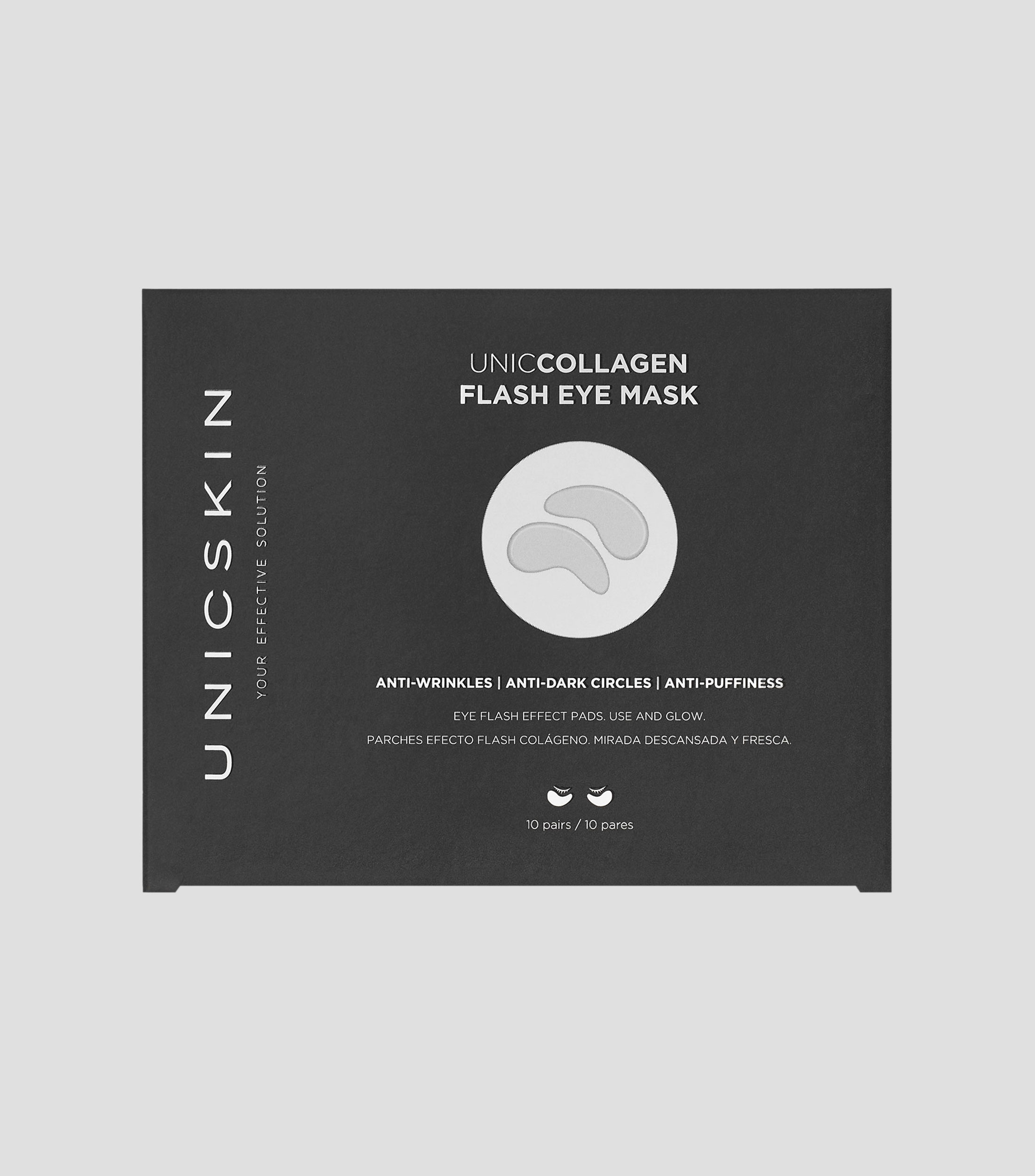 UNICCOLLAGEN FLASH EYE MASK Parches de Colageno para Ojos, 10 Unidades