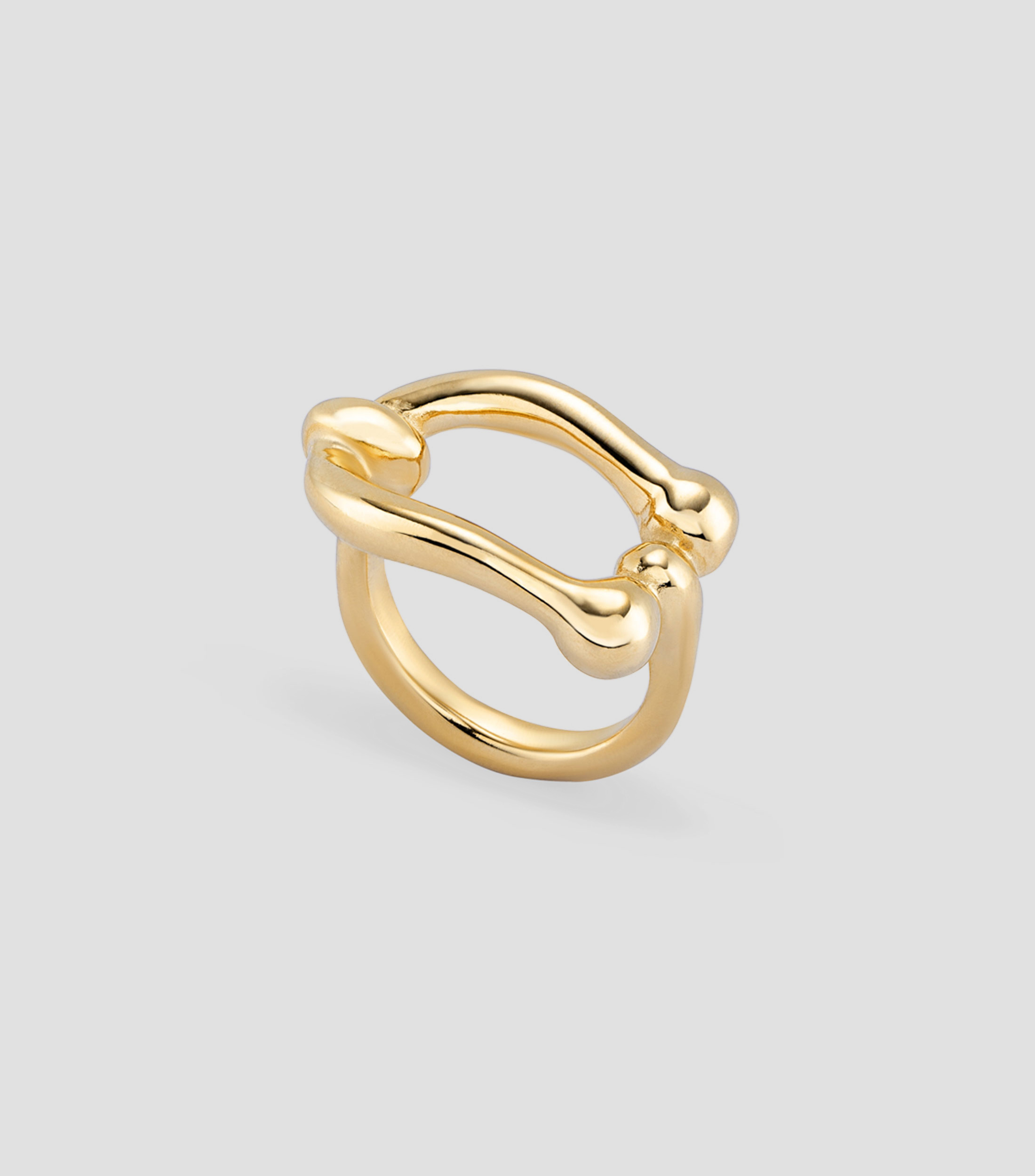 Anillo en baño de oro de 18 Kilates Serotonin Mujer
