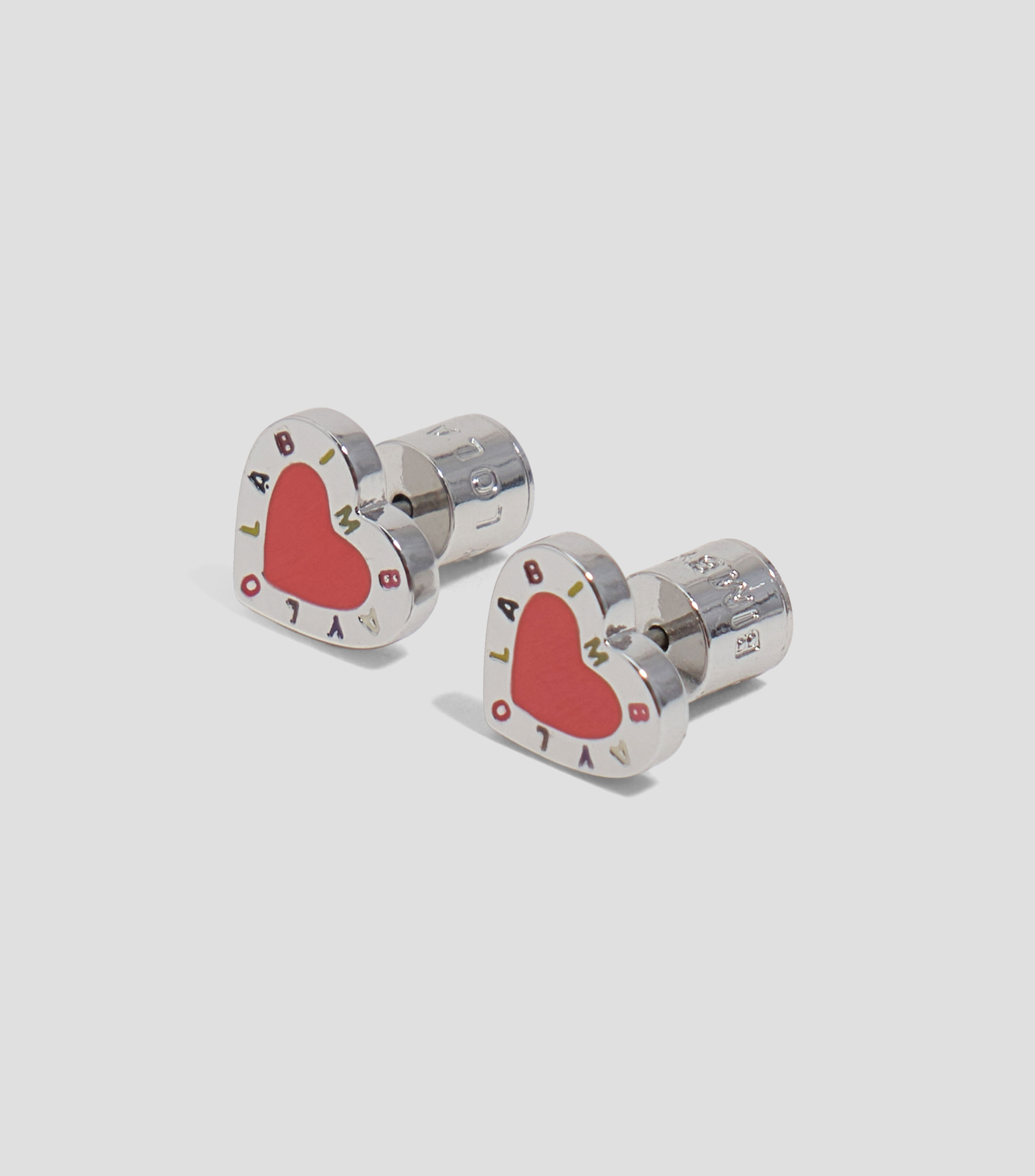 Pendientes logo corazón coral Mujer