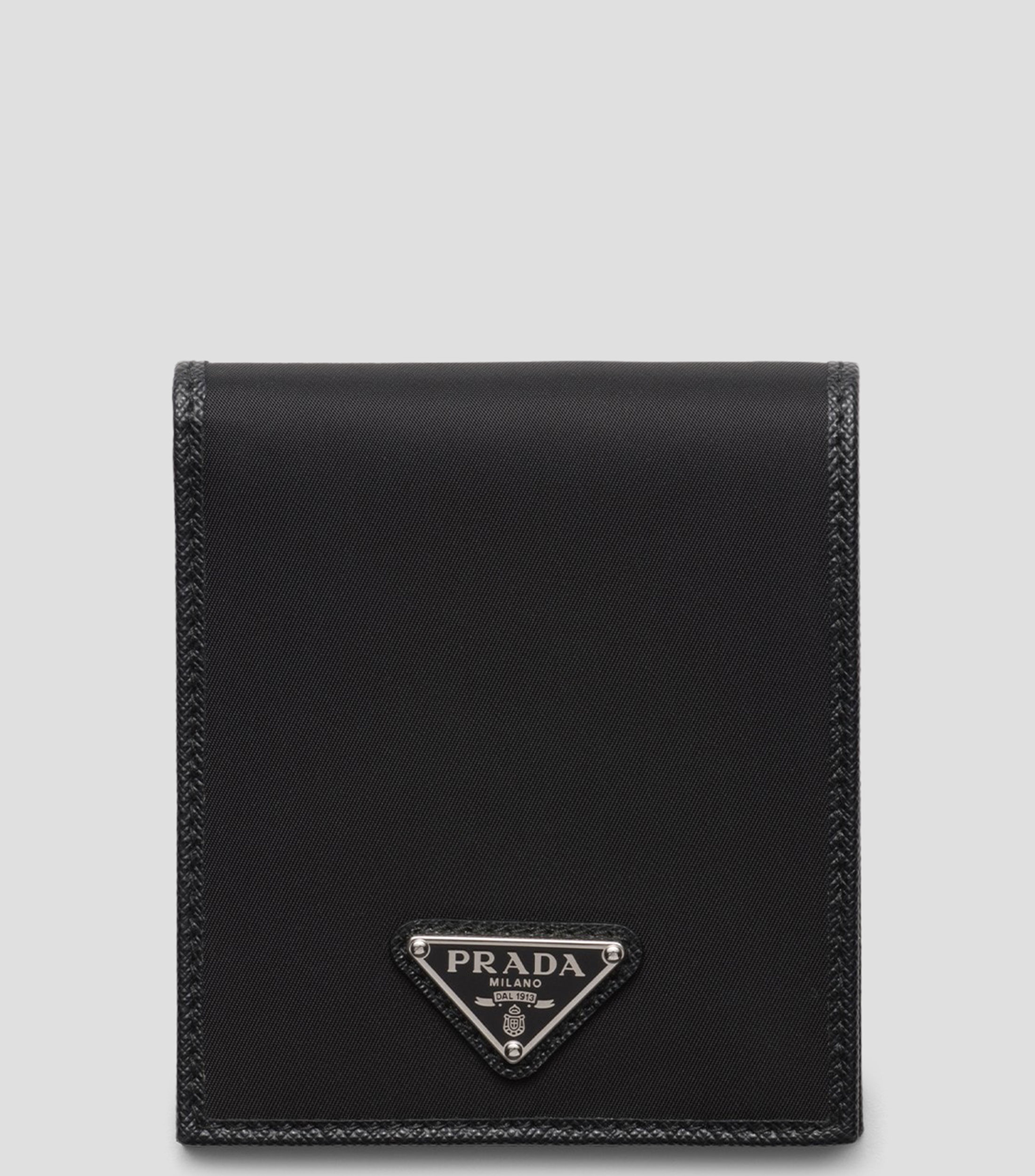 Cartera bifold de renylon lisa Hombre