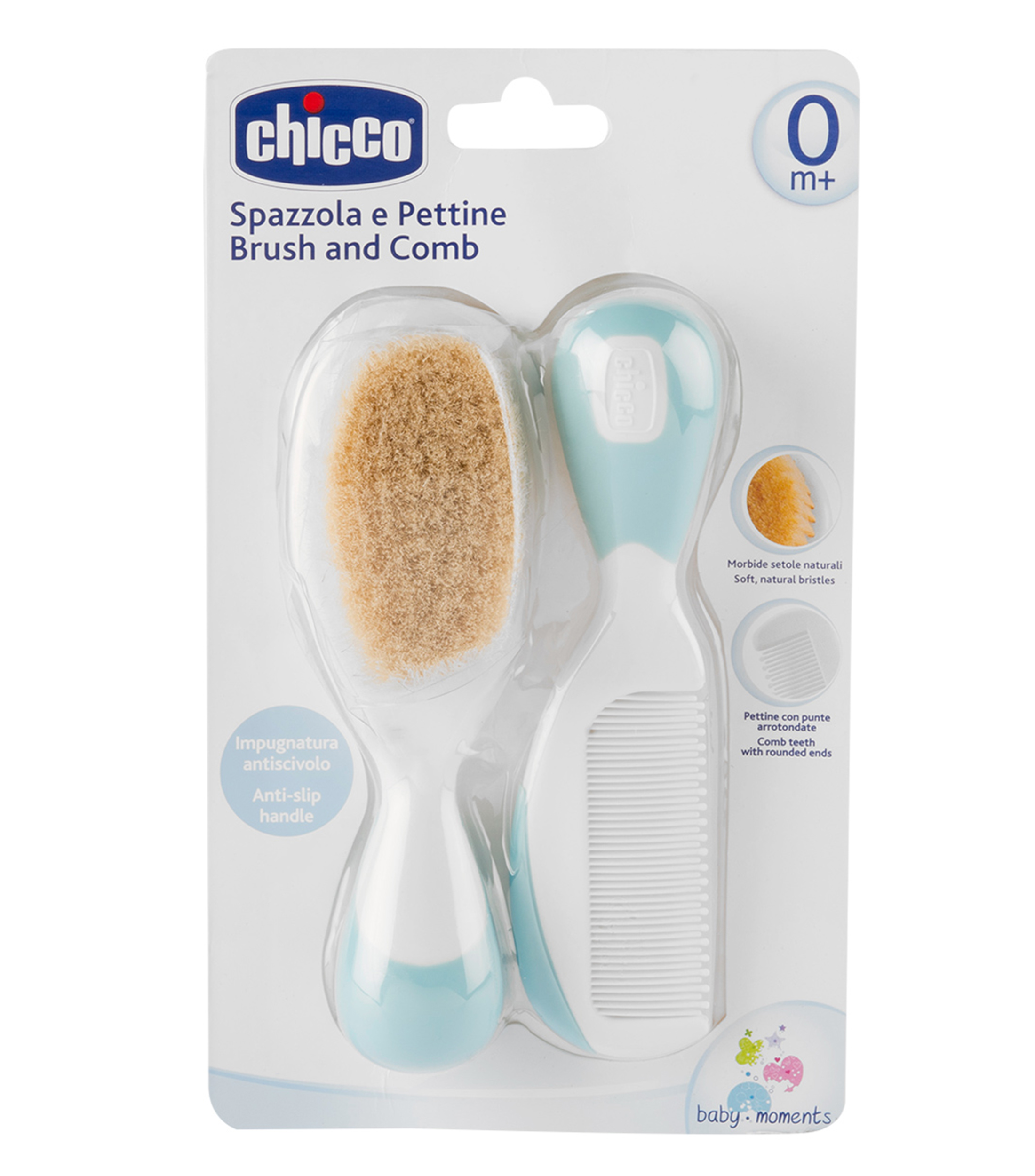 Chicco Set de Cepillo y Peine para peinar bebé