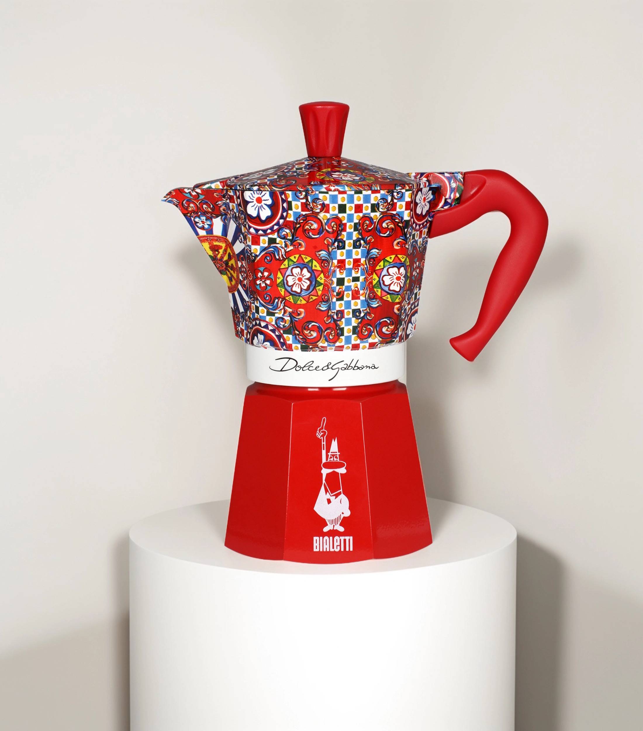Cafetera italiana roja
