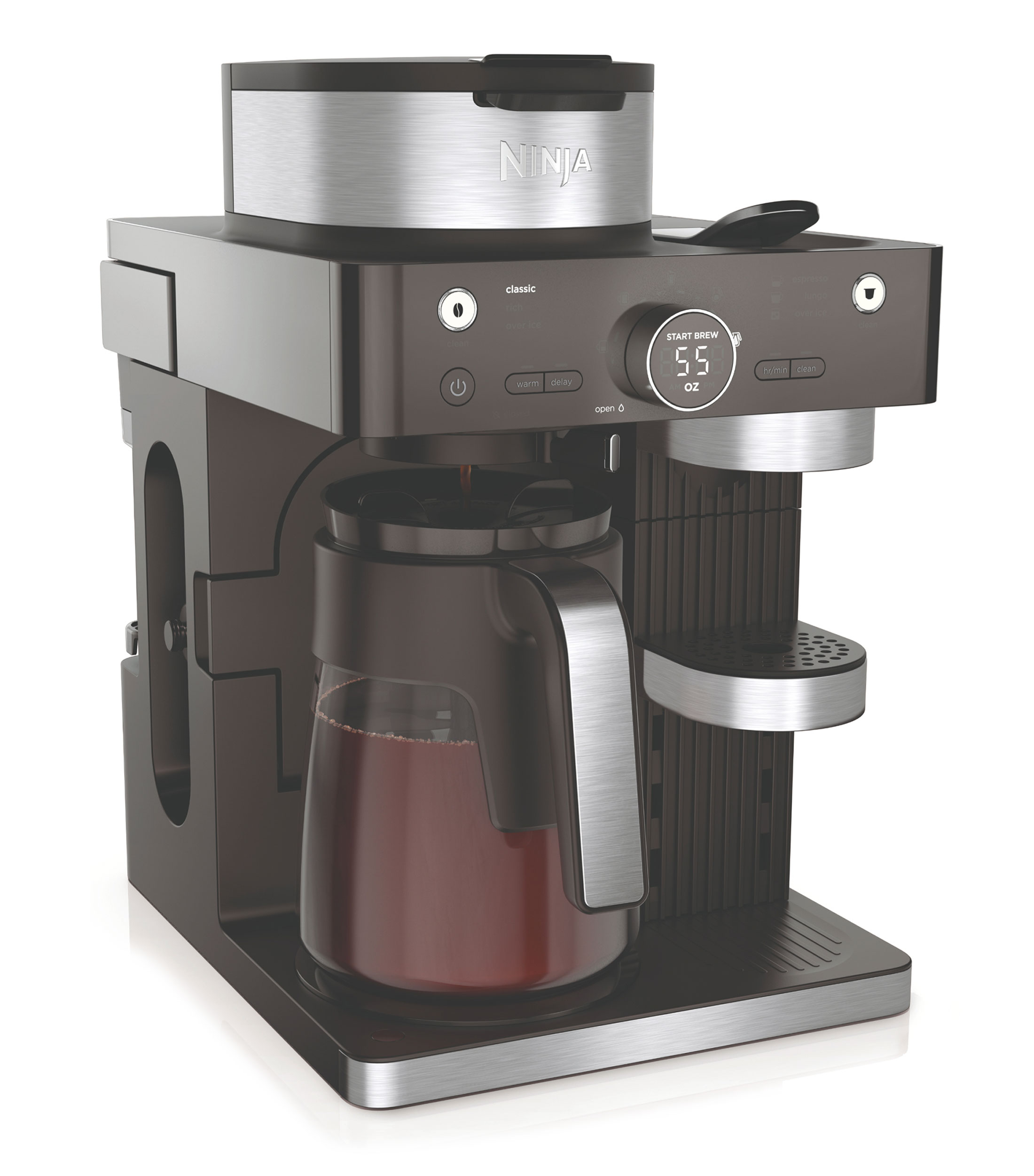 Cafetera Espresso Coffee Barista System para 12 Tazas, Negra