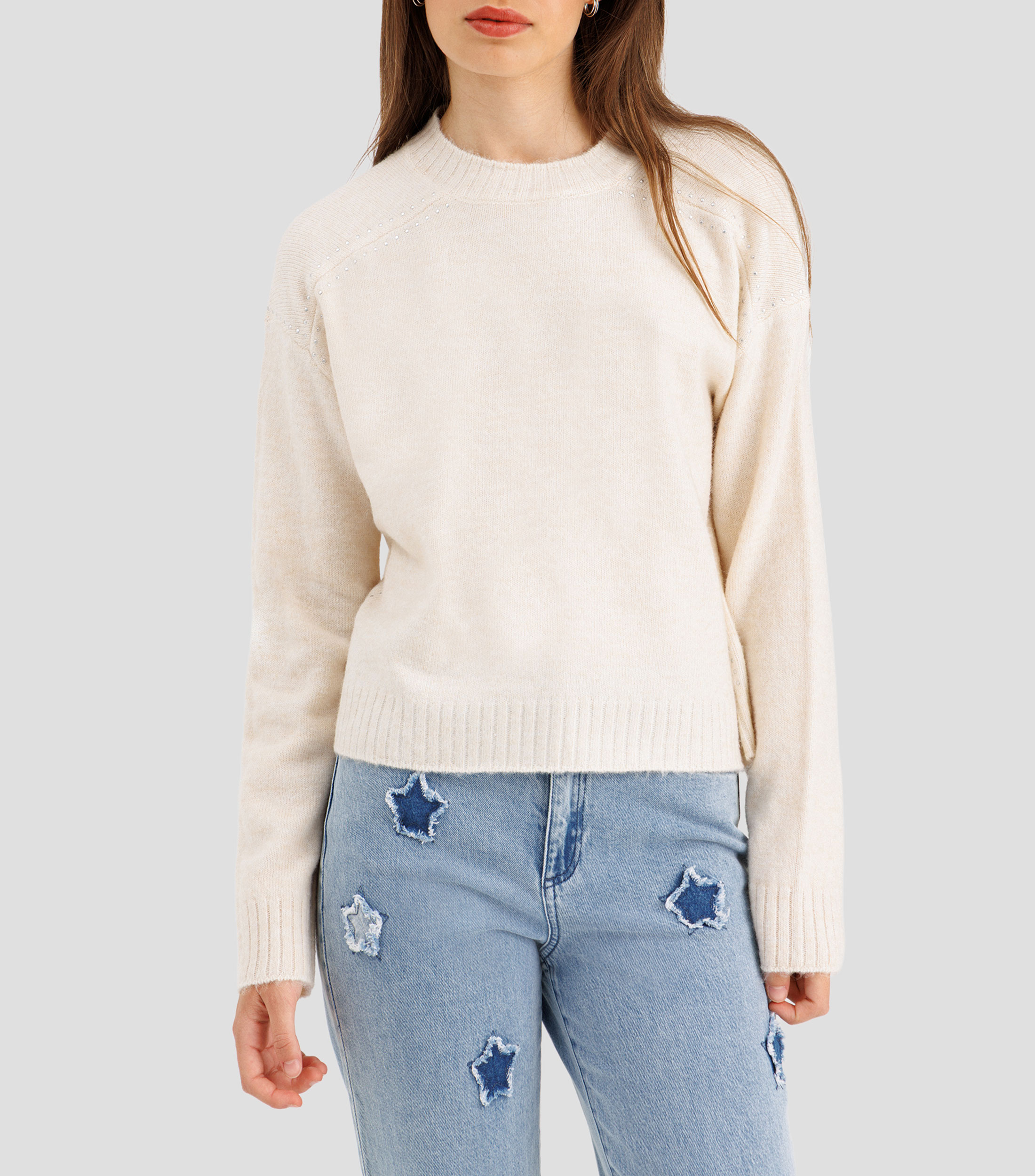 Suéter cuello redondo Mujer