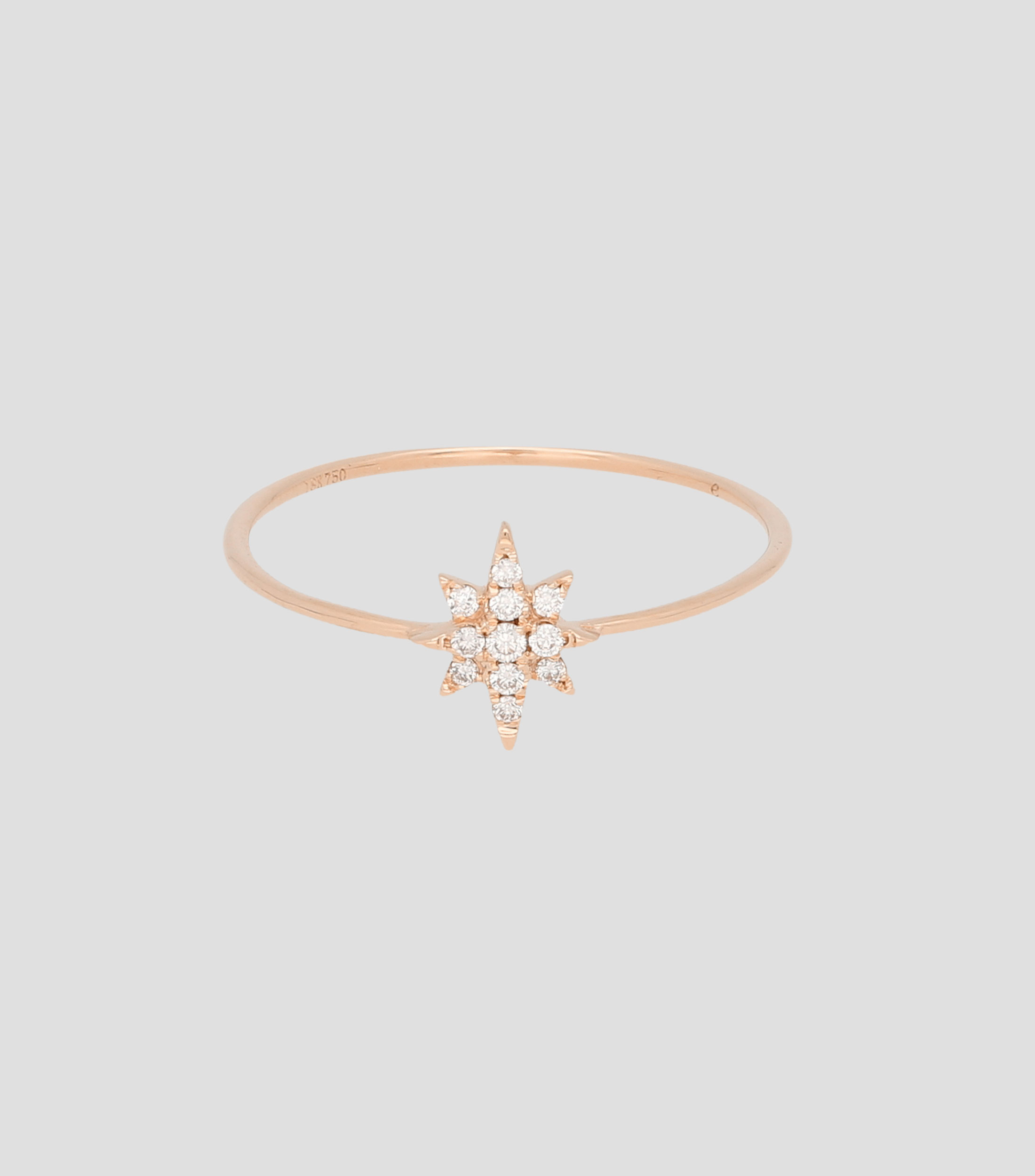 Anillo en oro rosa 18 Kts con diamantes Mujer