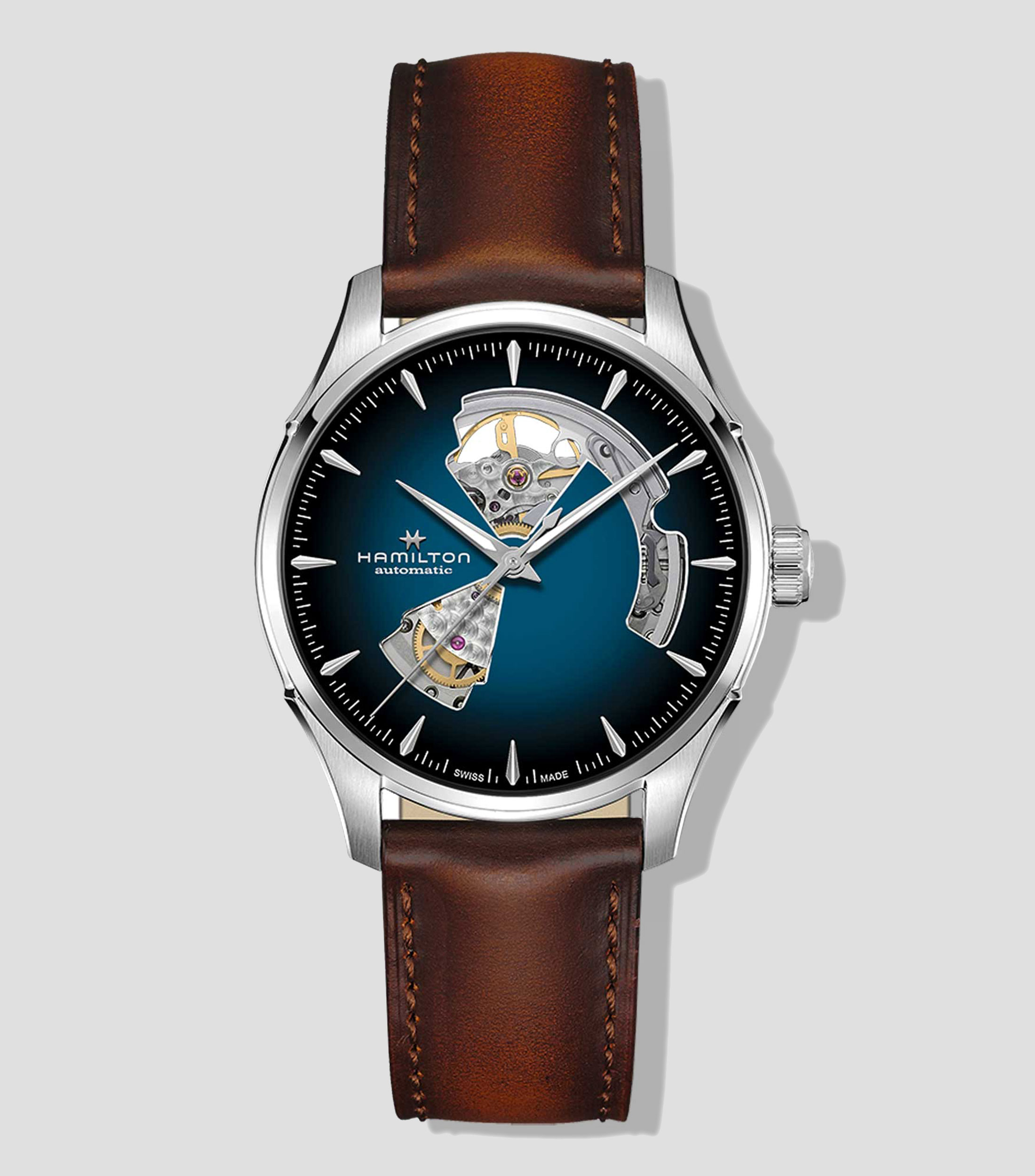 Reloj para Hombre Jazzmaster Open Heart De vestir, Plateado