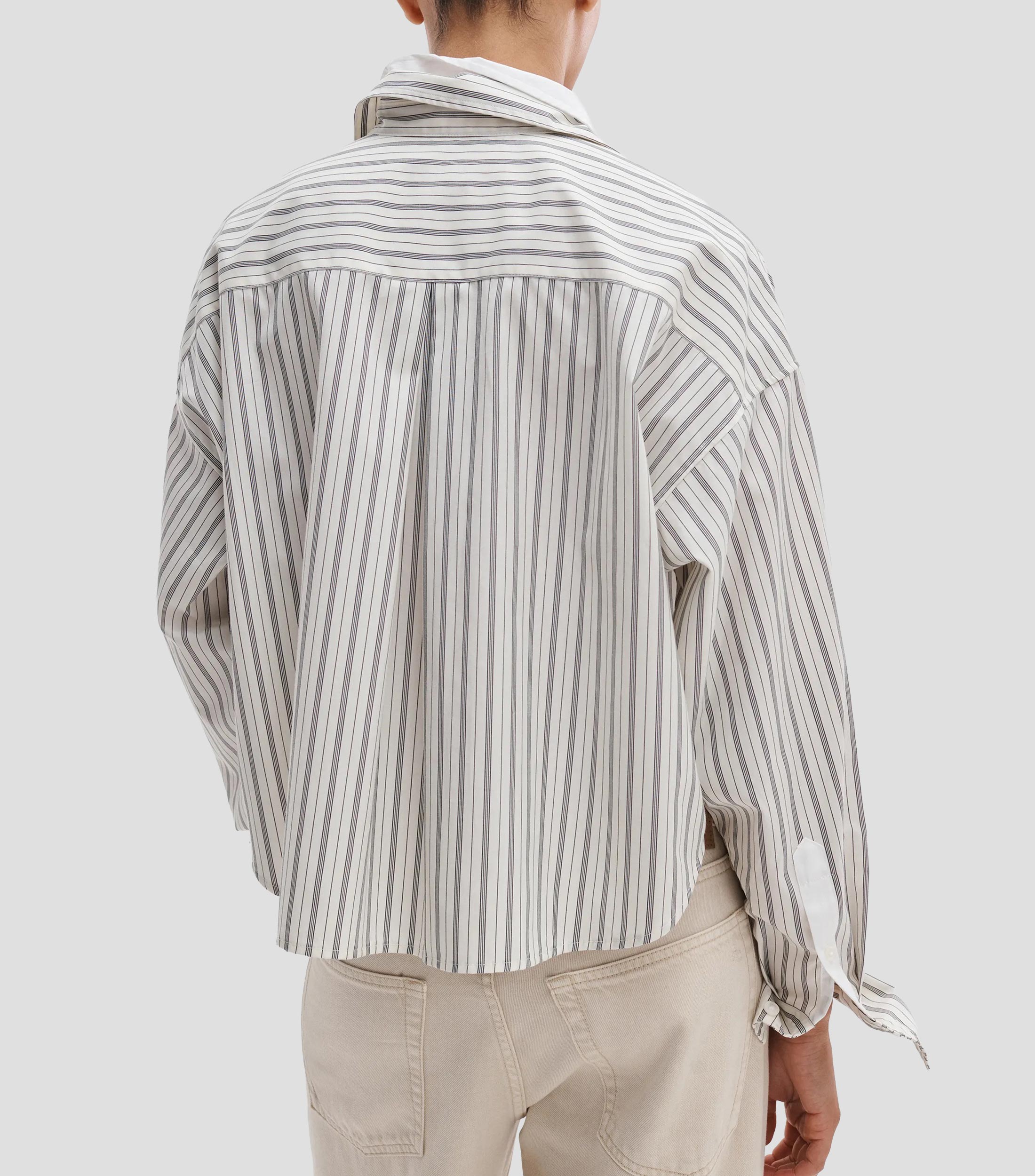 Camisa rayas manga larga Mujer