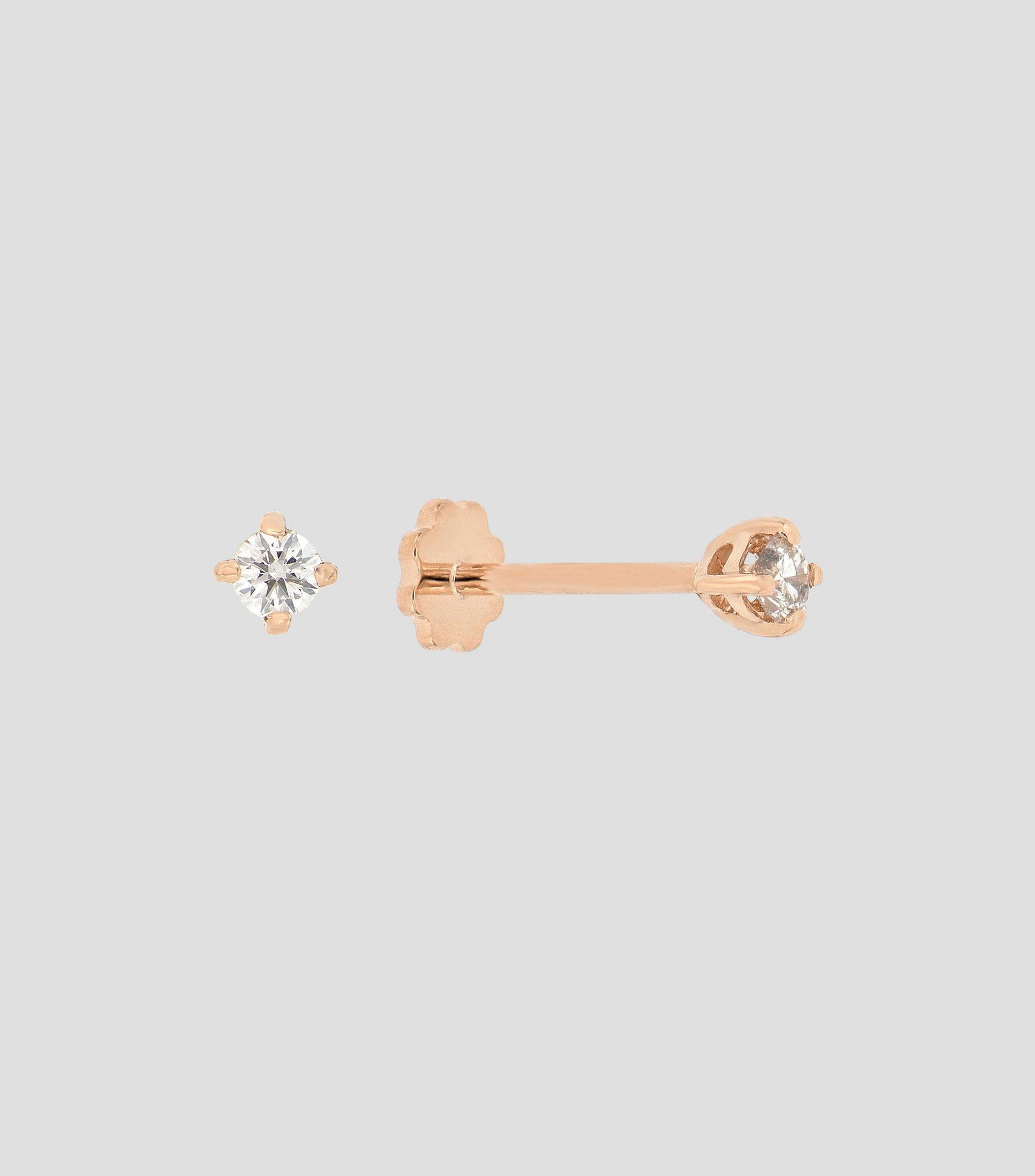 Broquel tipo piercing en oro 18 Kts con Diamantes Myst Mujer