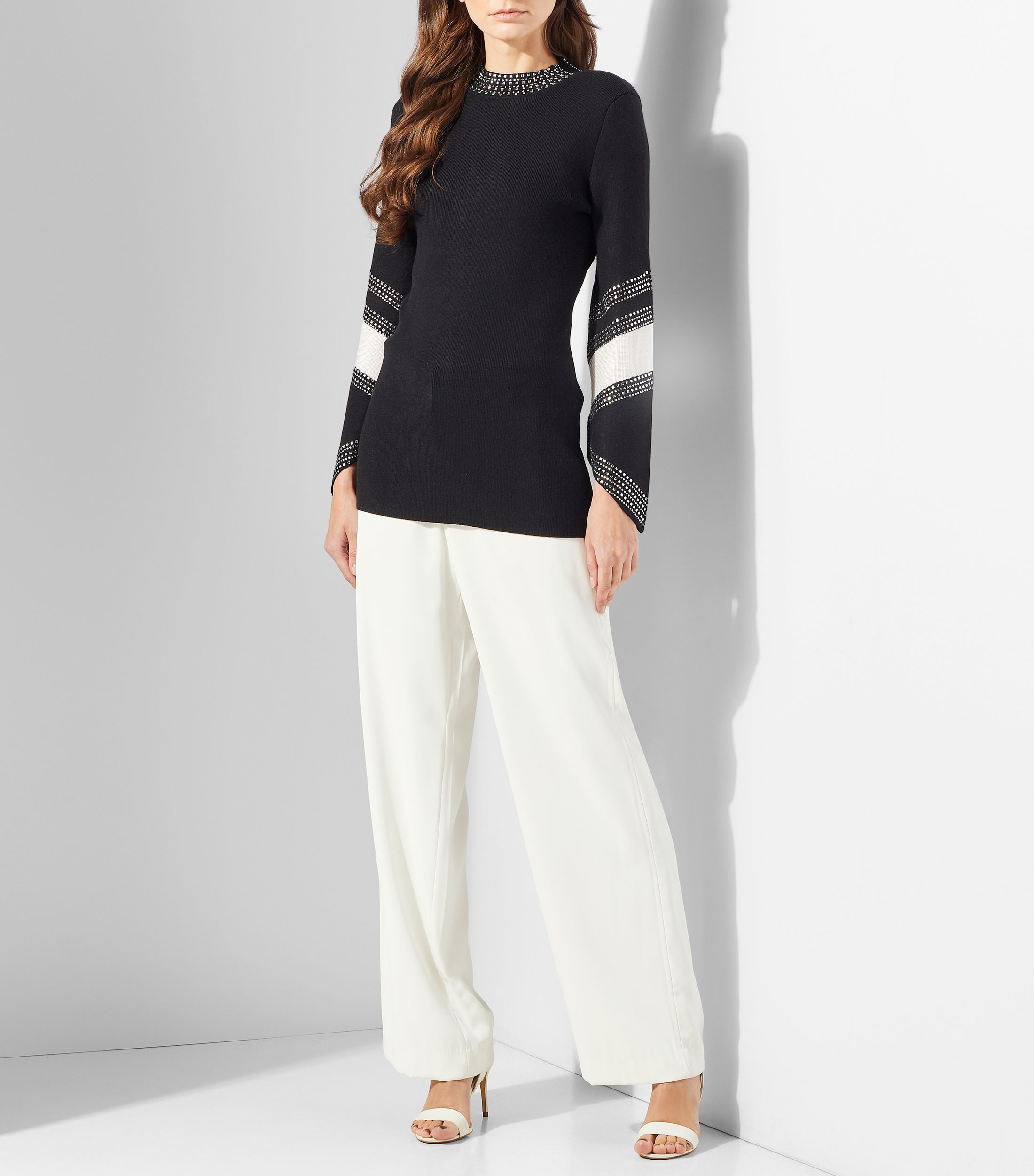 Blusa lisa manga larga Mujer