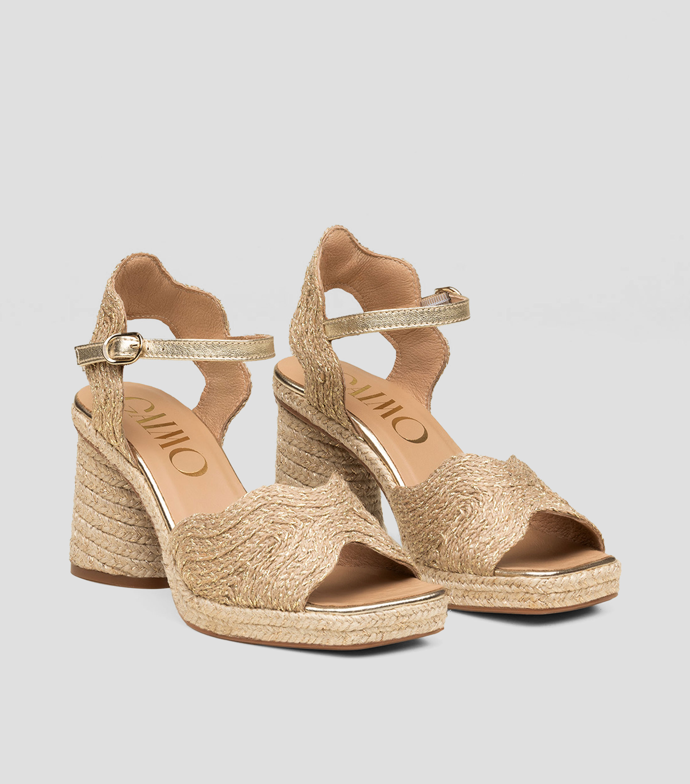 Sandalias con tacón medio cuadrado Mujer