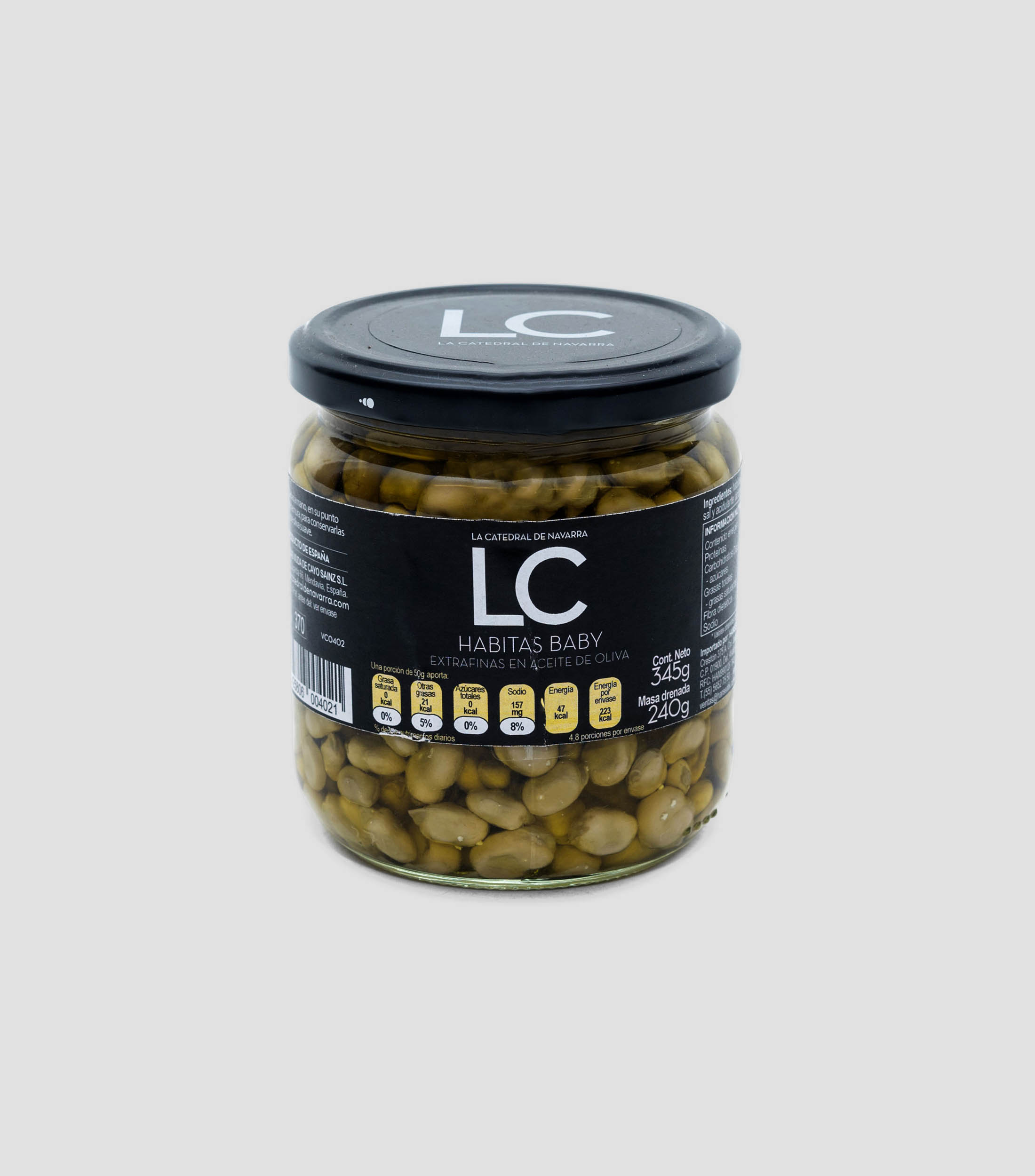 Habitas Baby Extrafinas en Aceite de Oliva, 345 g