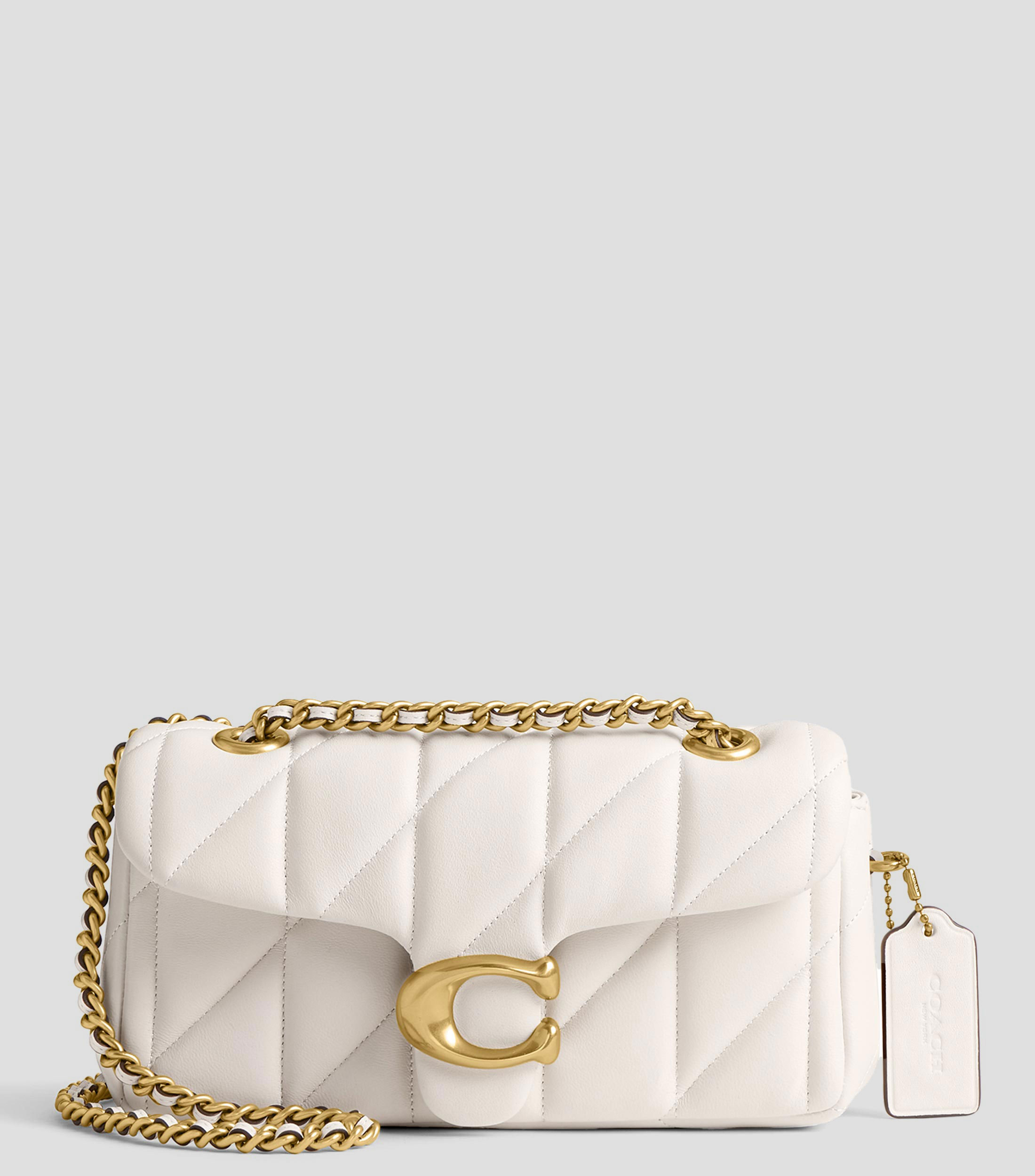 Bolsa shoulder en piel Tabby con logotipo Mujer