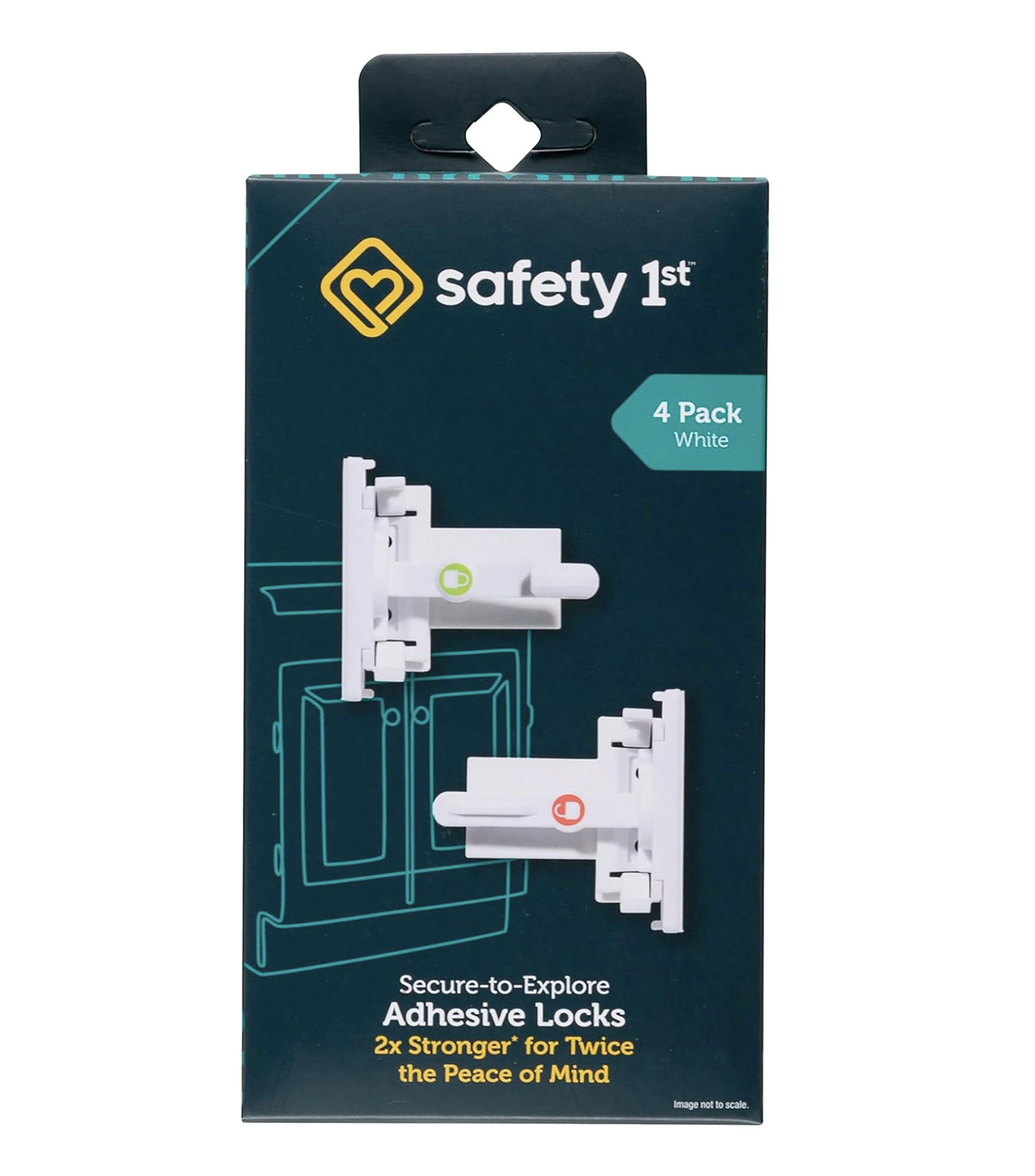 Set 4 Seguros Adhesivos para Puertas y Cajones