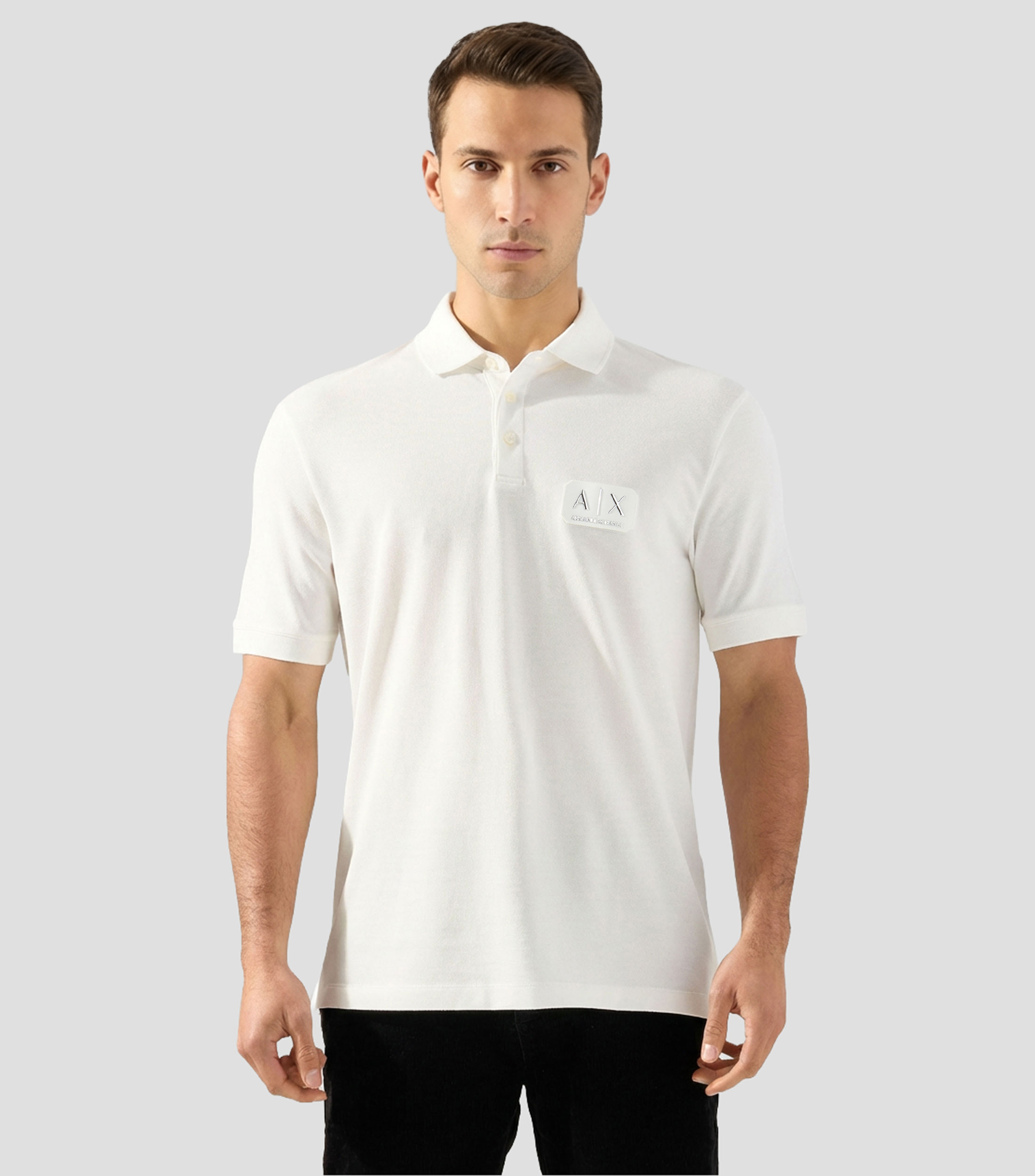 Playera tipo polo manga corta lisa Hombre