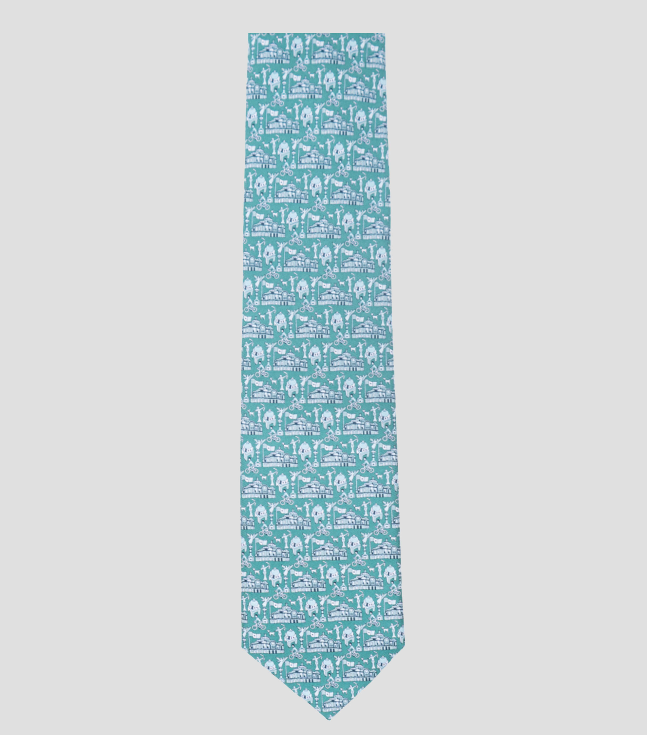 Corbata Mi Ciudad en seda multicolor