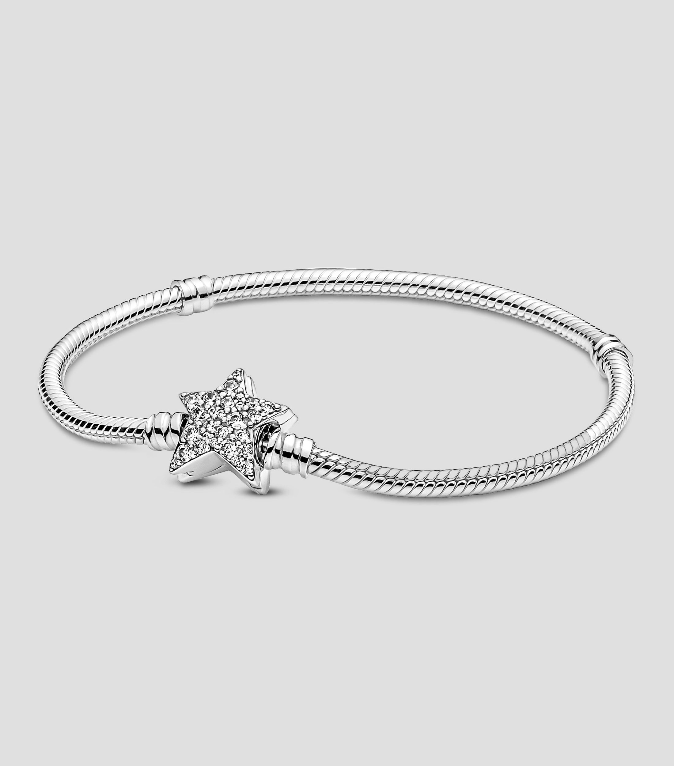 Brazalete con Cierre de Estrella Asimetrica y Zirconia Cubica Mujer
