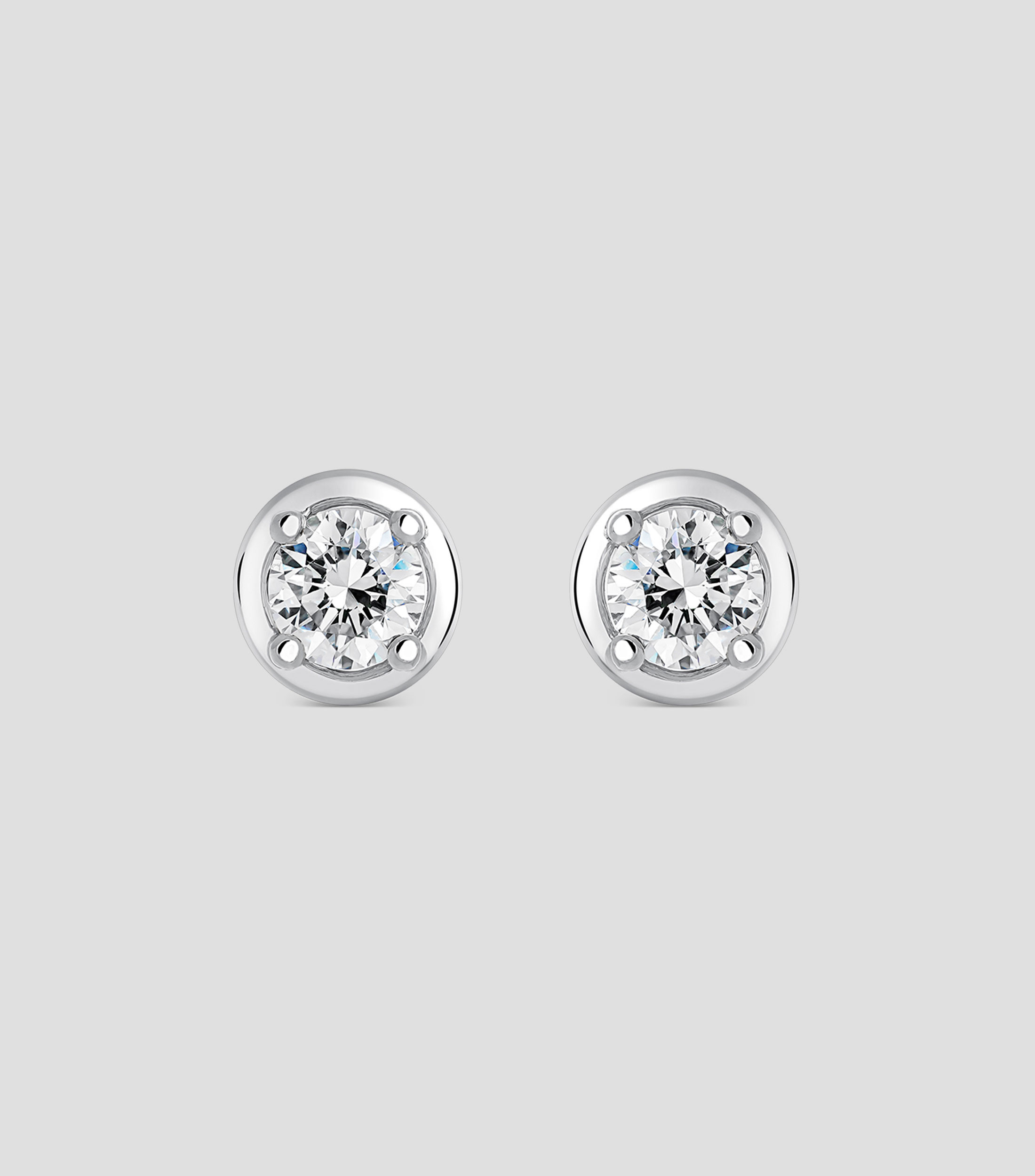 Aretes en oro de 18 Kts con diamantes Mujer