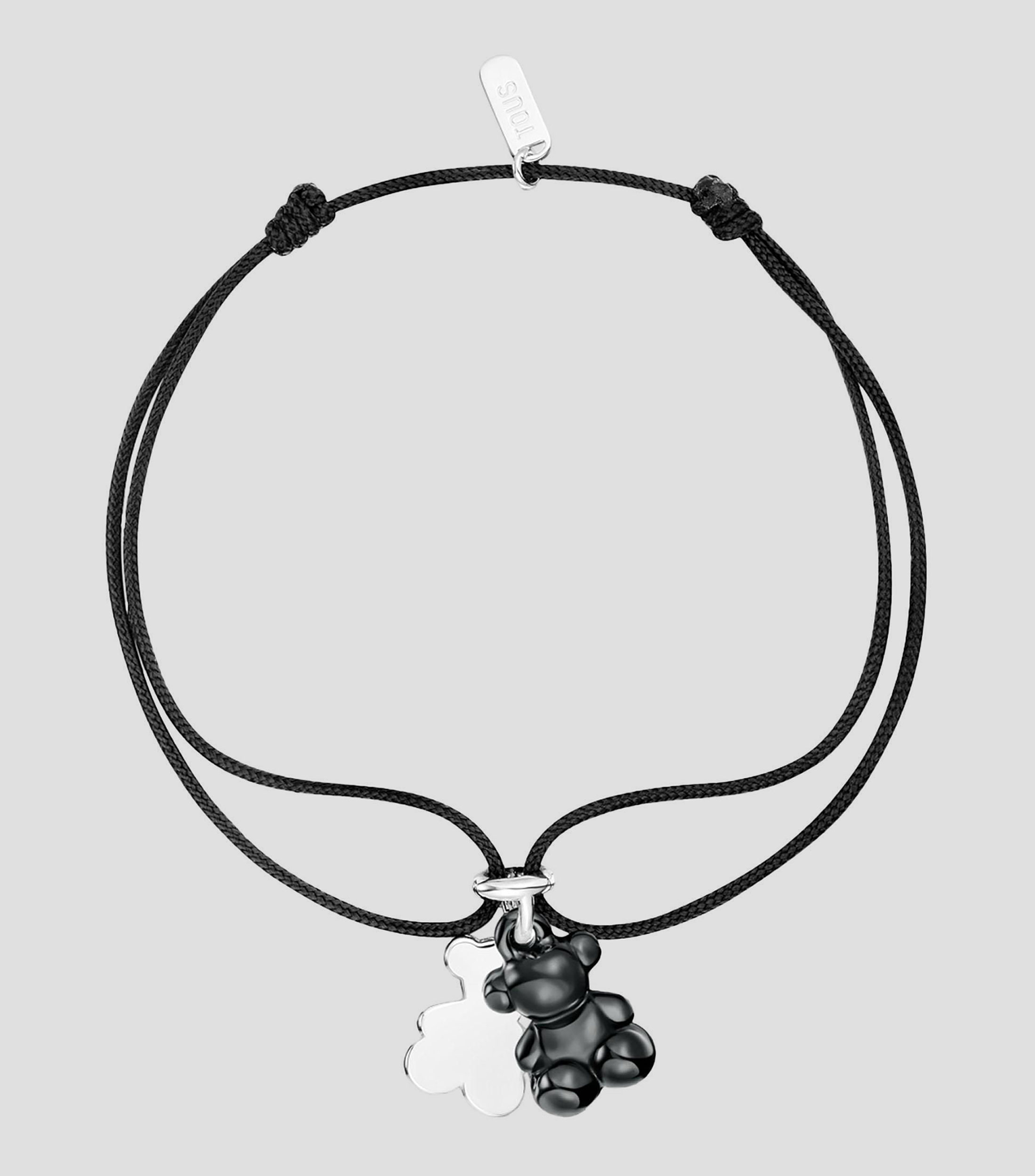 Pulsera negra con cerámica Bold Bear Mujer