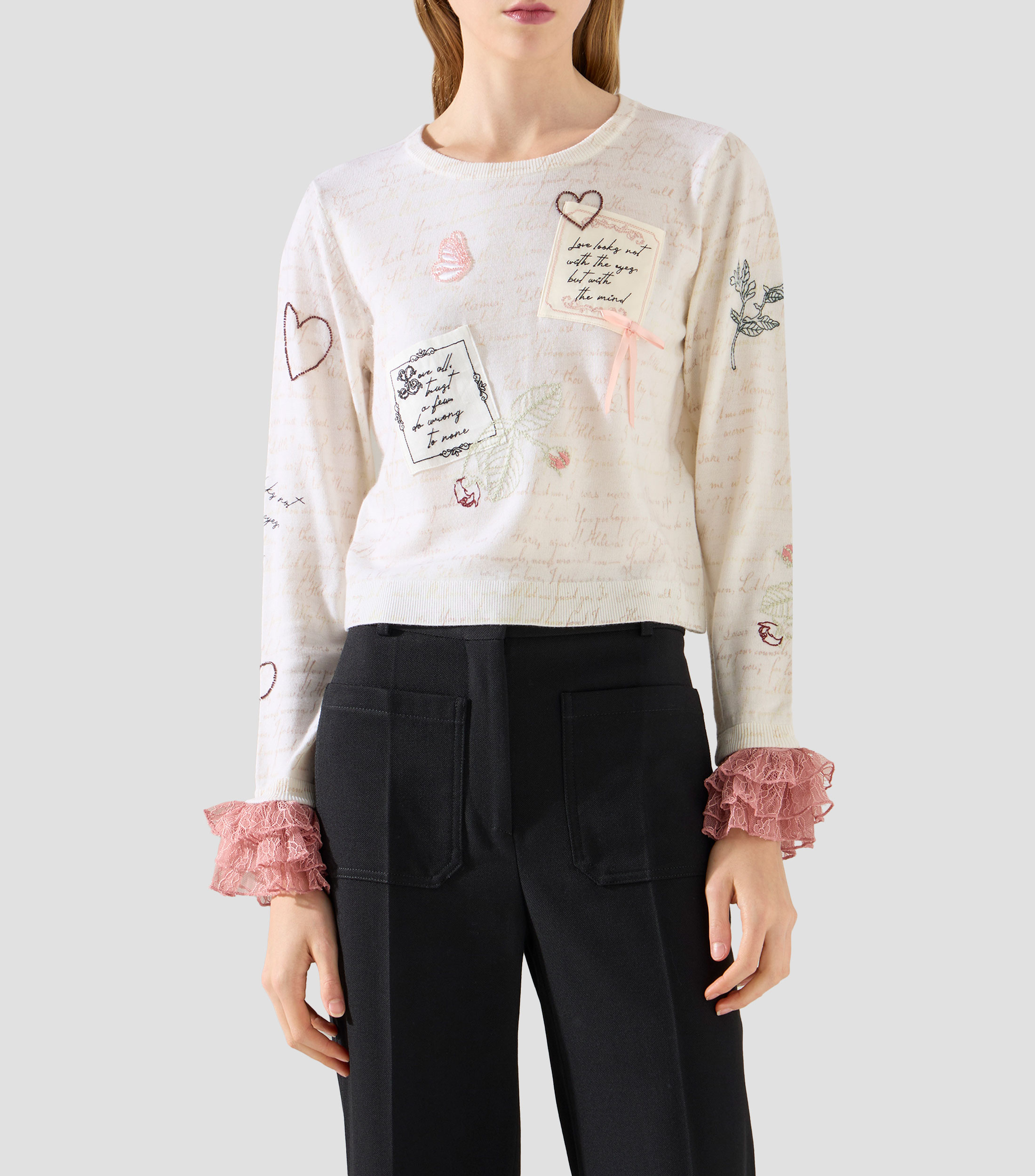 Suéter cuello redondo Mujer