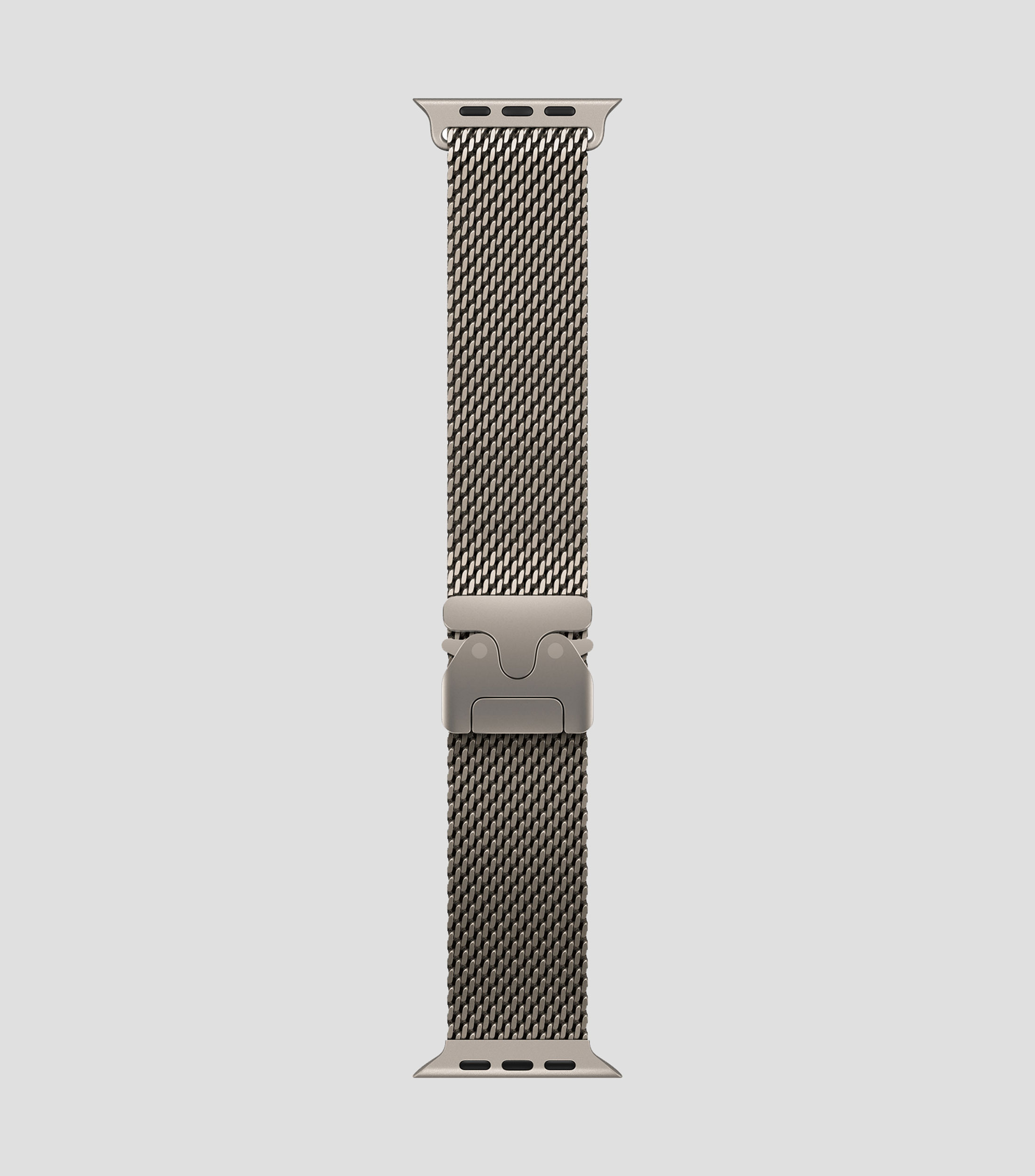 Correa estilo milanés de titanio natural para caja de 49 mm - Chica