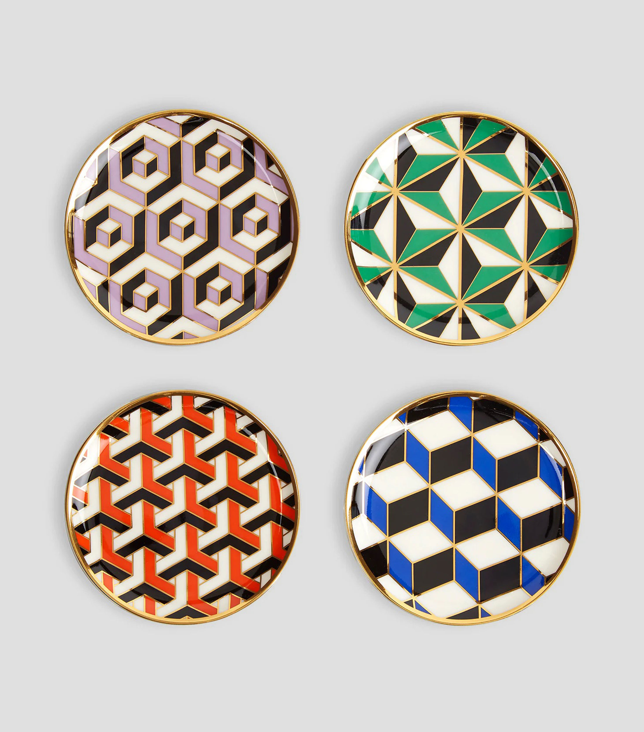 Set 4 portavasos Versailles multicolor
