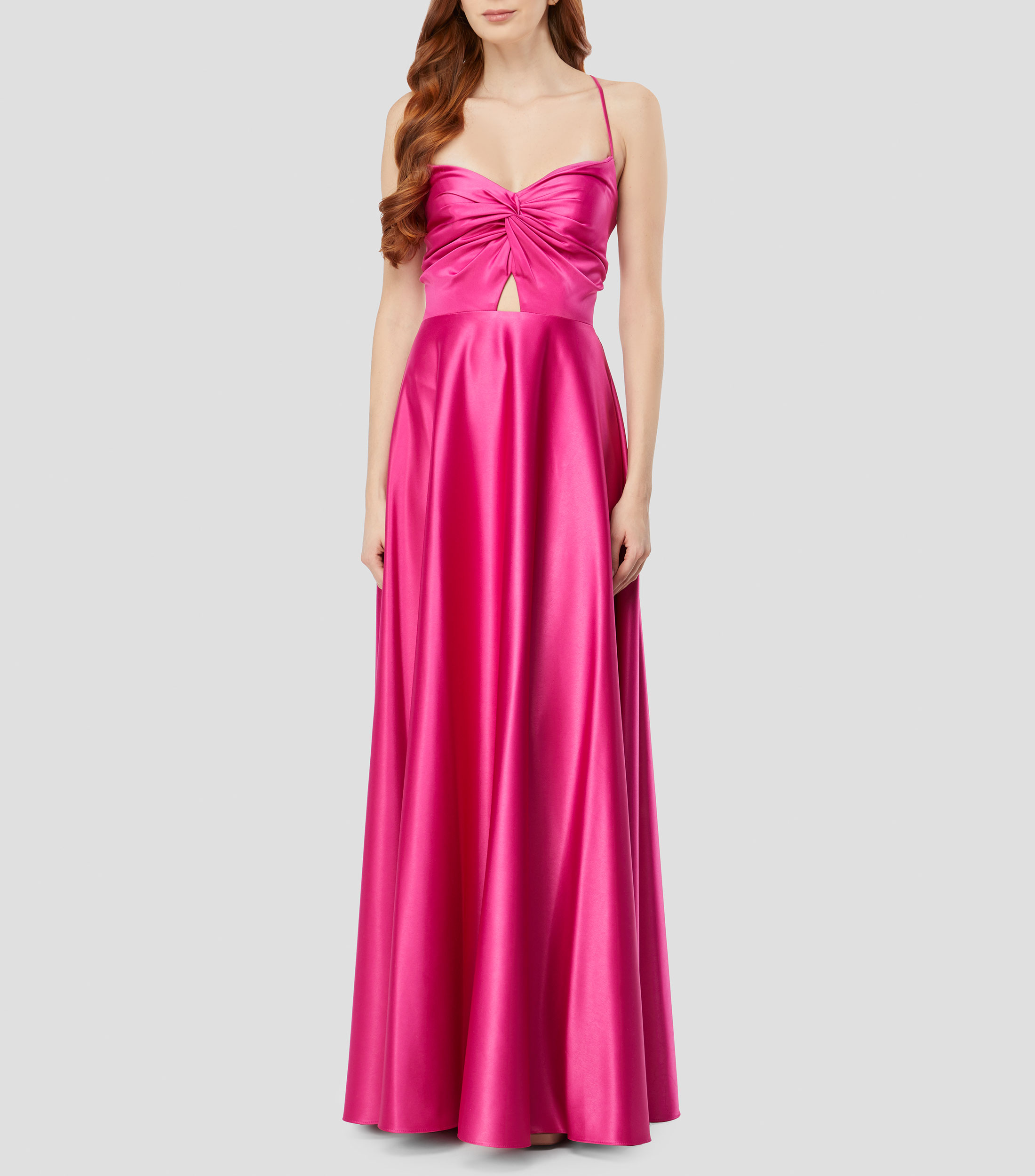 Vestido de fiesta largo liso Mujer