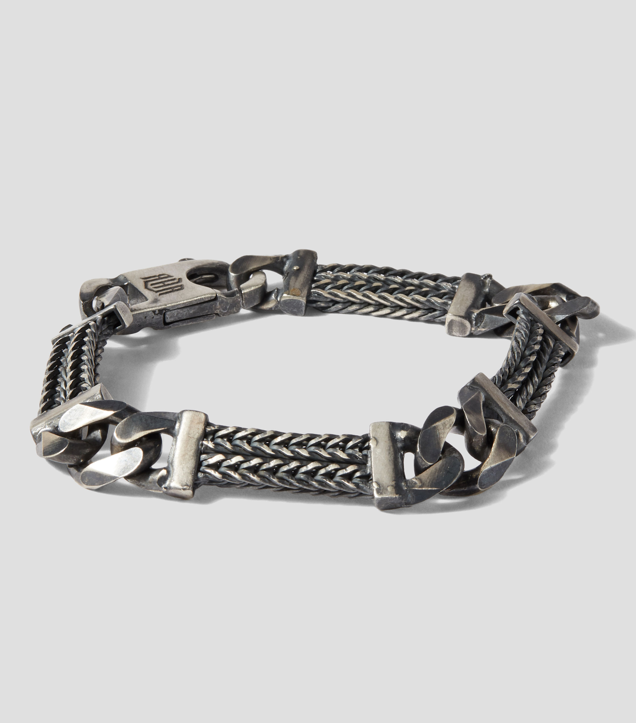 Pulsera Entrelazada con Tiras en plata .925 Hombre