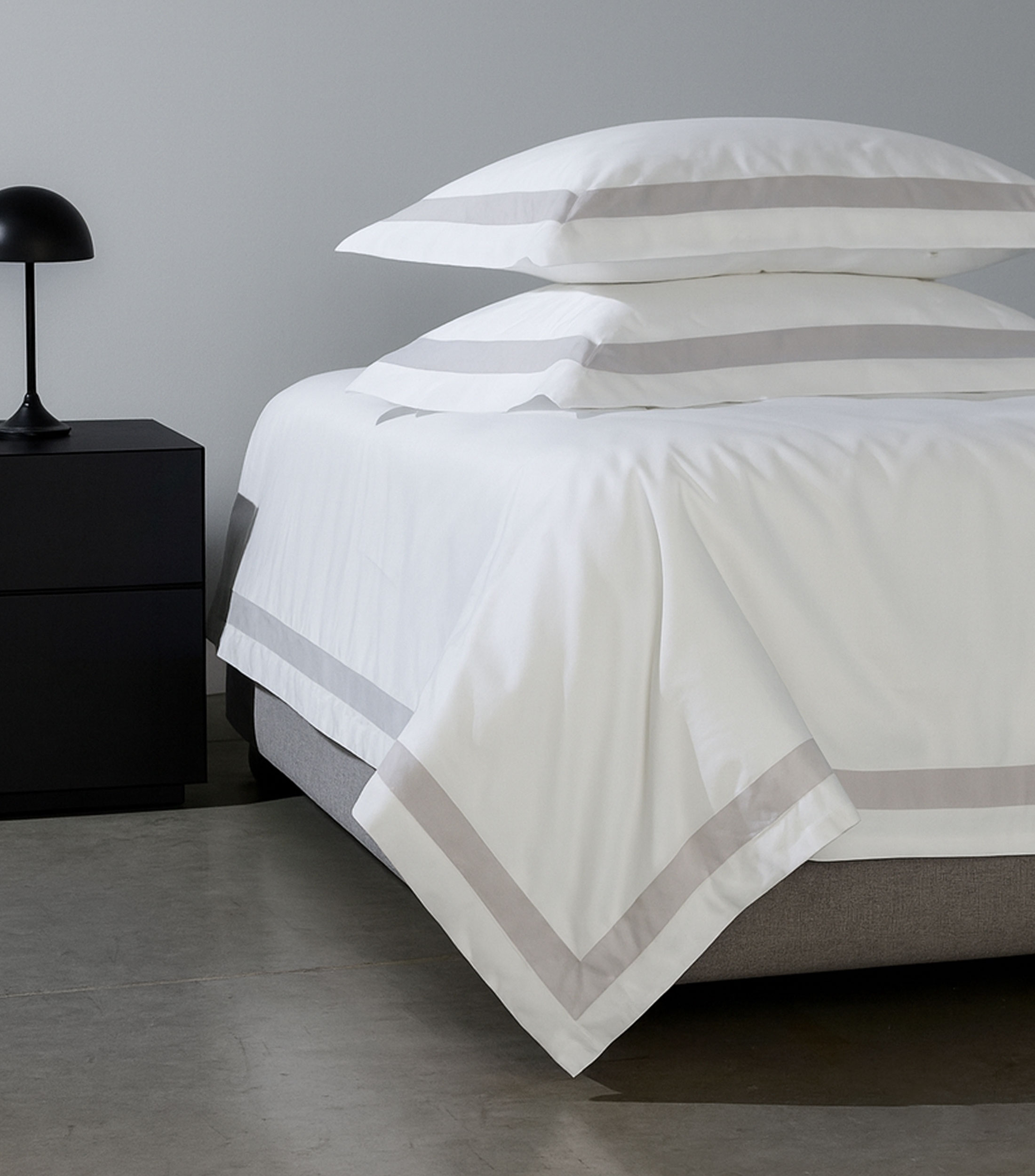 Juego de Funda para Duvet Matrimonial en Algodón gris