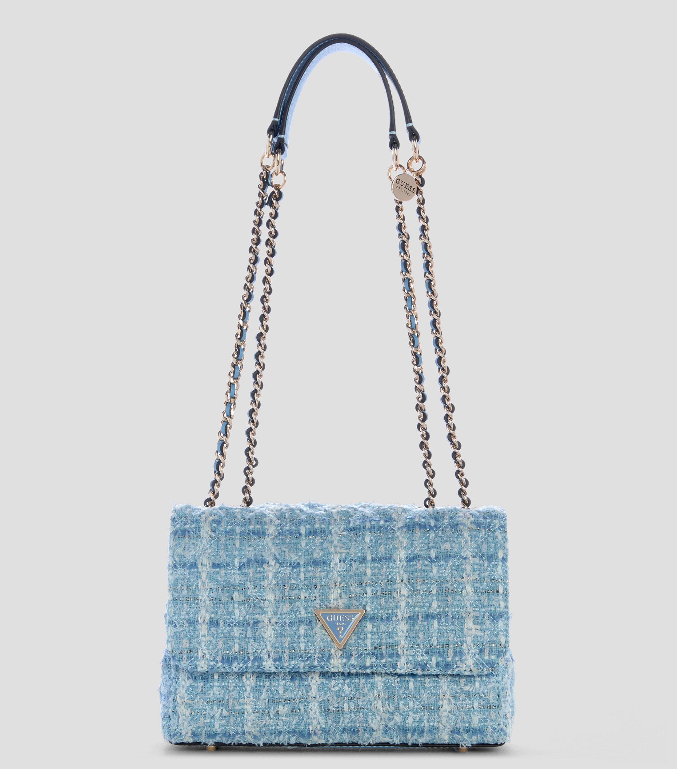 Bolsa crossbody lisa con detalle texturizado Mujer