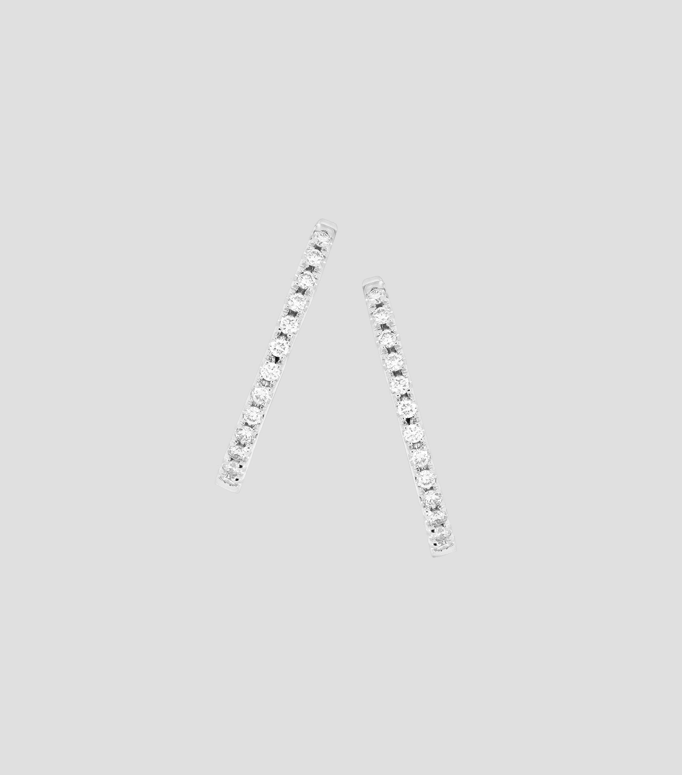 Aretes en oro blanco de 18 Kts con diamantes Myst Mujer