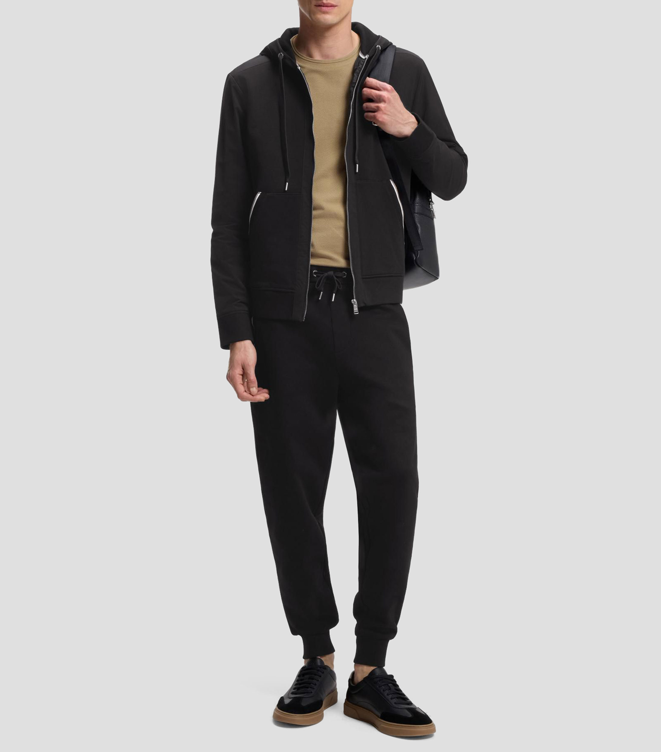 Pants BOSS de chándal en felpa de algodón con rayas de la marca Hombre