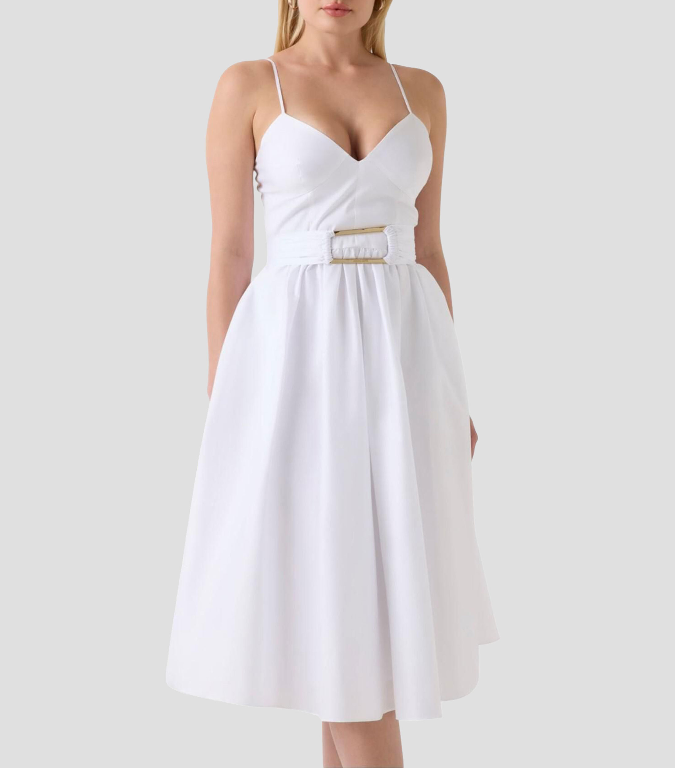Vestido midi liso Lencero Ulla Mujer
