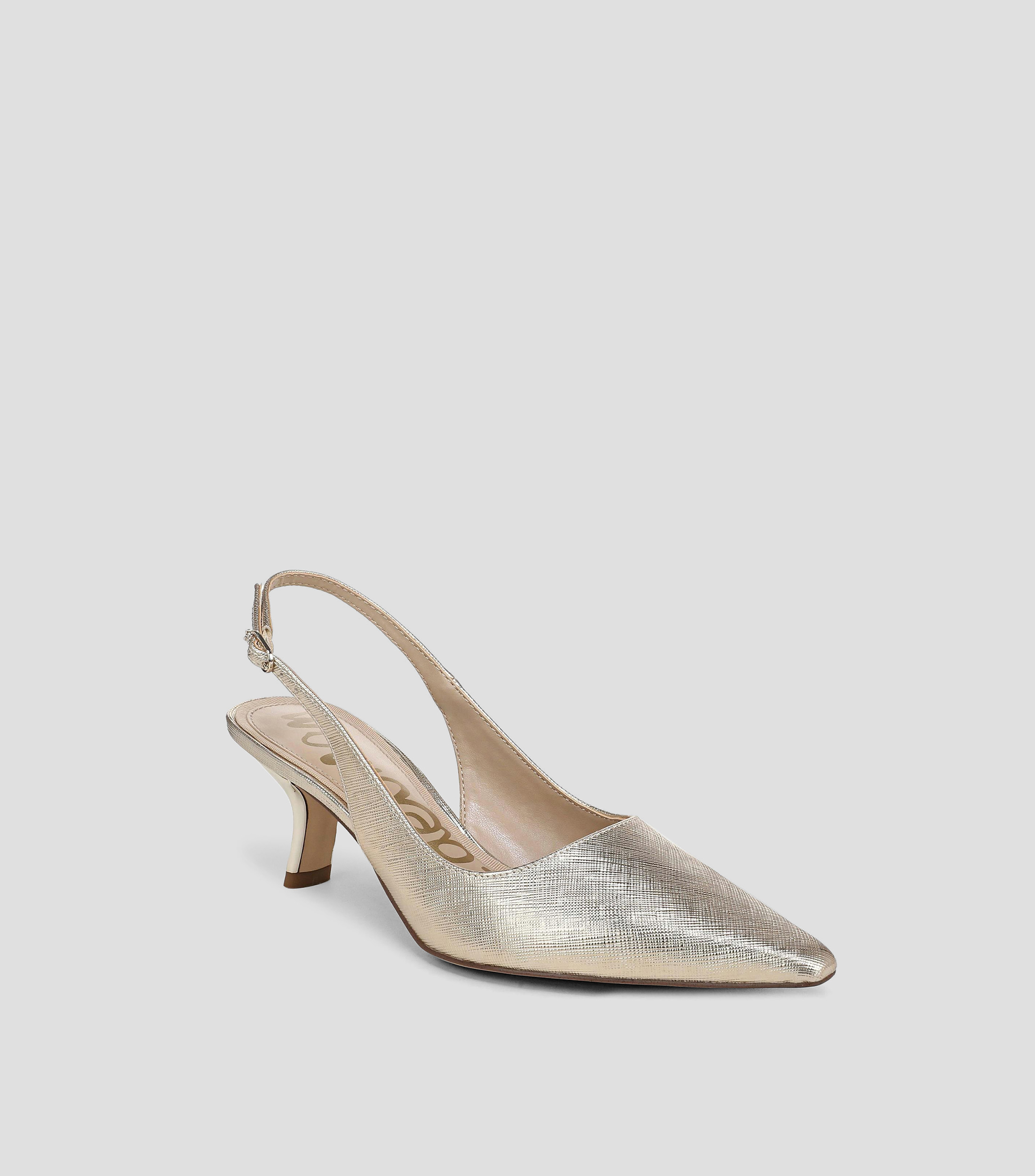 Zapatillas con tacón medio de aguja Mujer