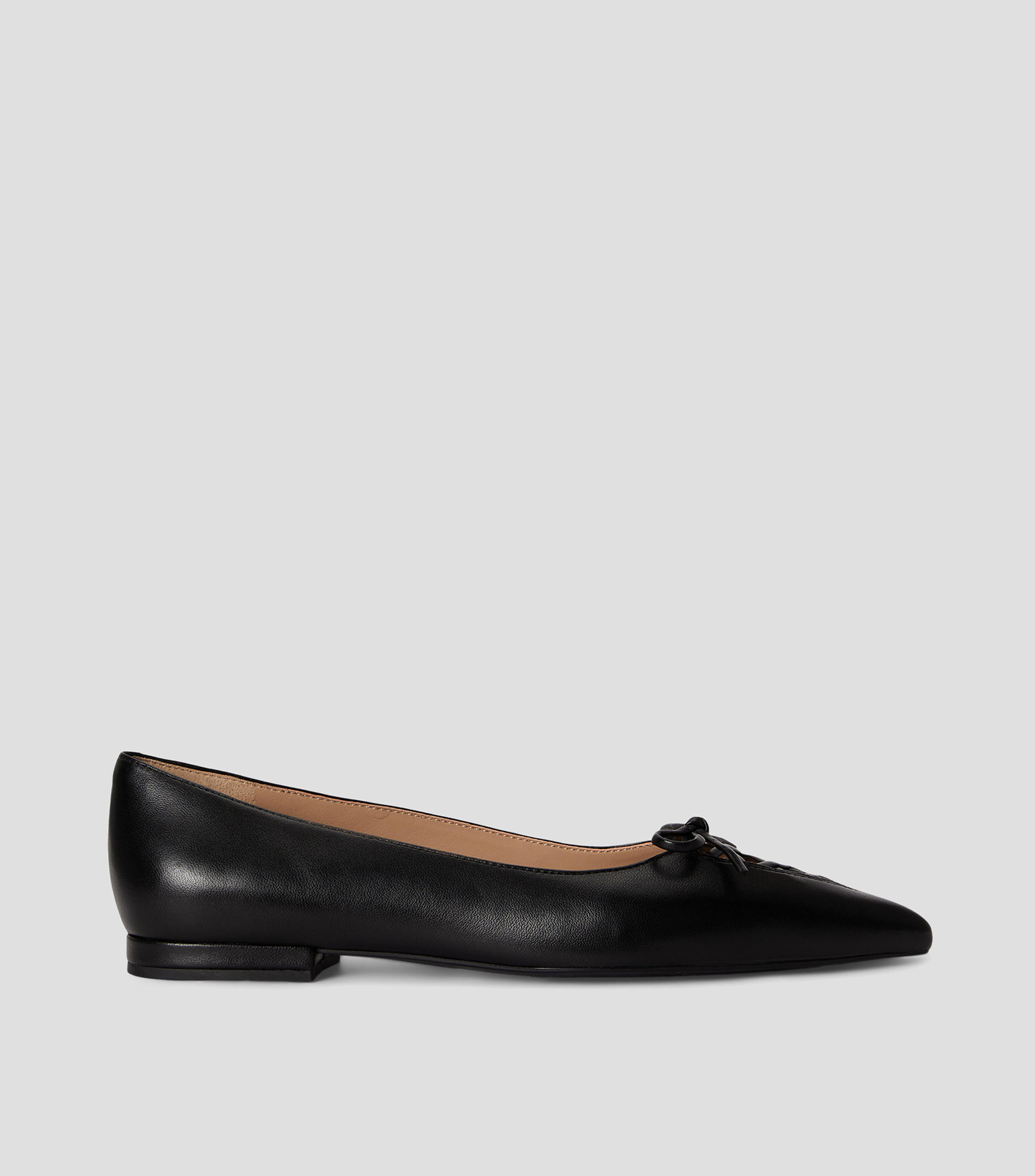 Flats de cuero nappa con cordones Londyn Mujer