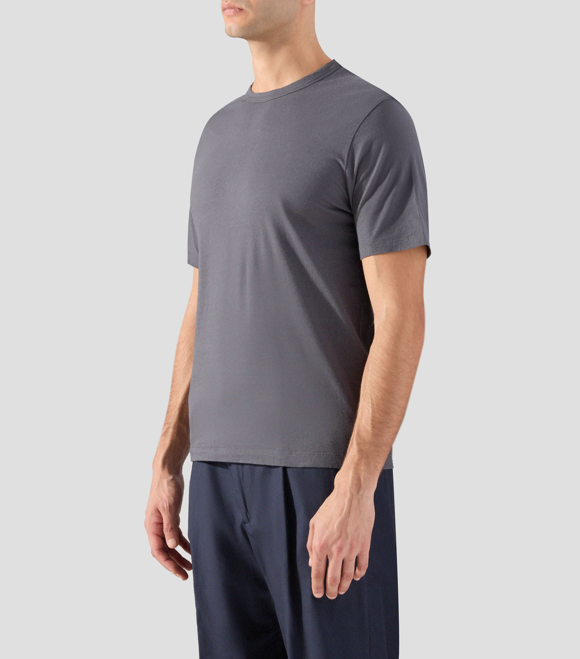 Playera cuello redondo manga corta lisa Hombre