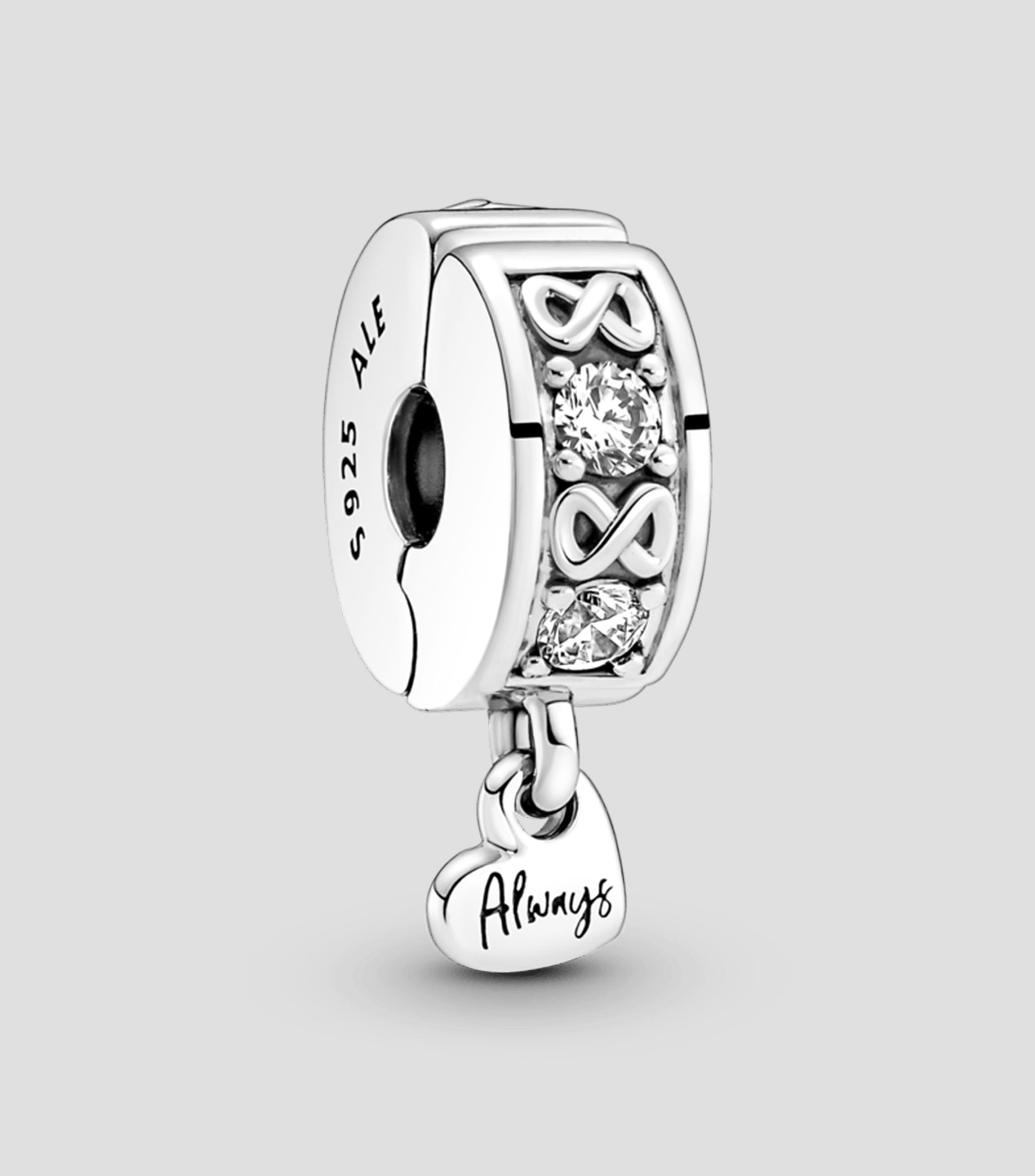 Charm con infinito Family Always en plata Mujer