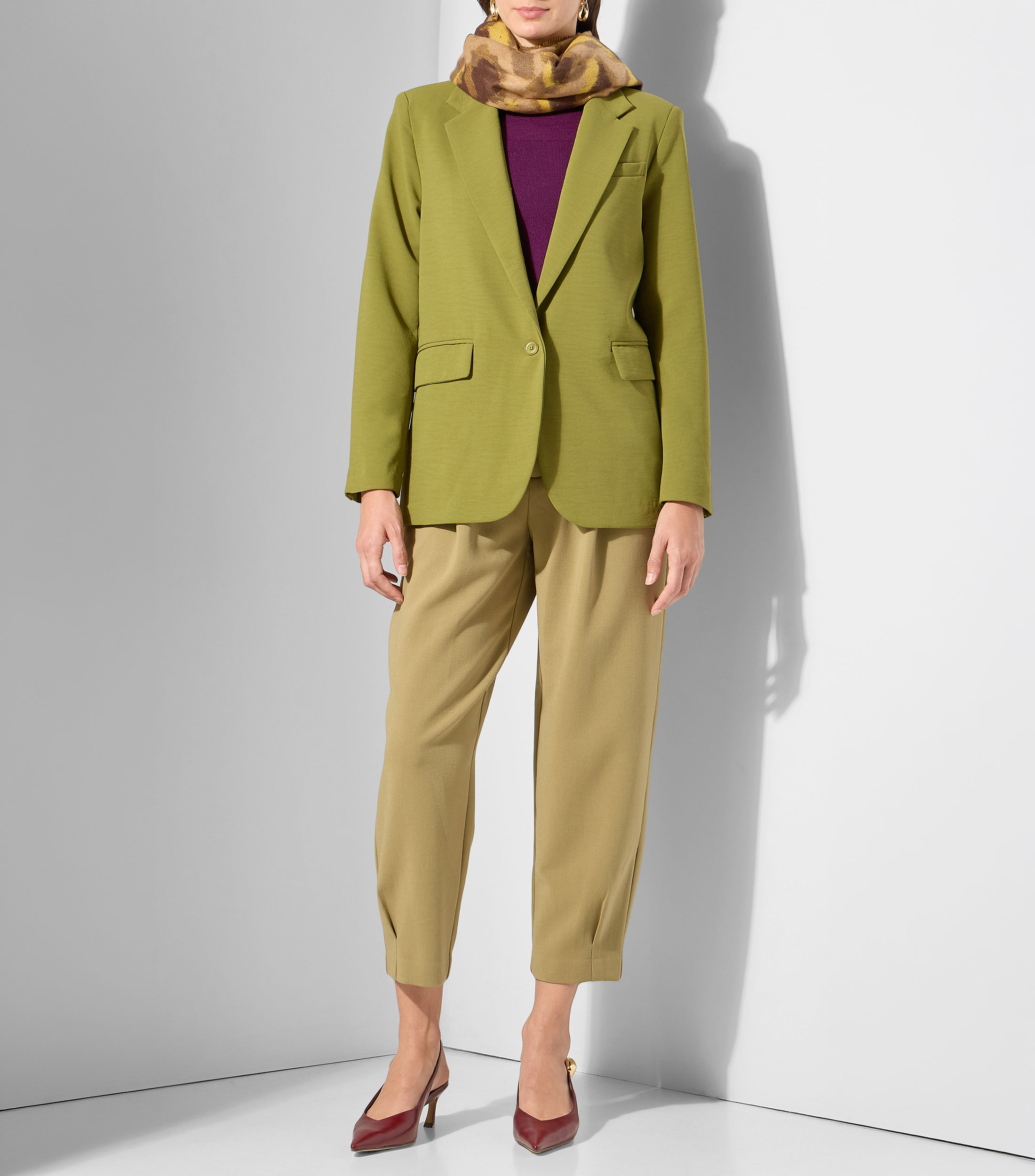 Blazer sólido Mujer