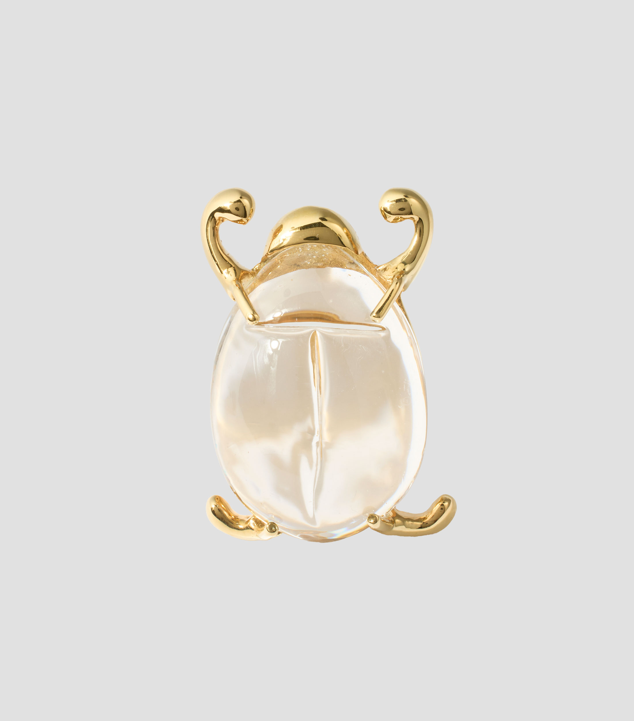 Anillo en plata Aire grande transparente Mujer