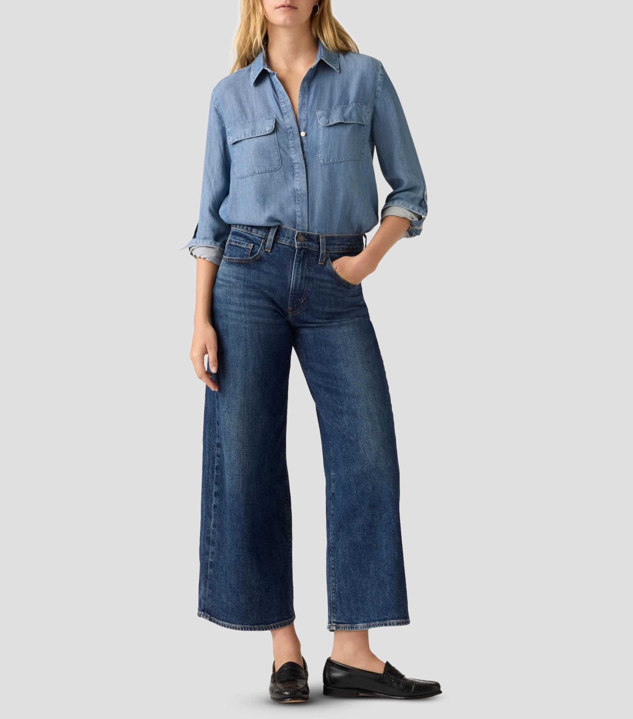 Jeans Regular liso Mujer