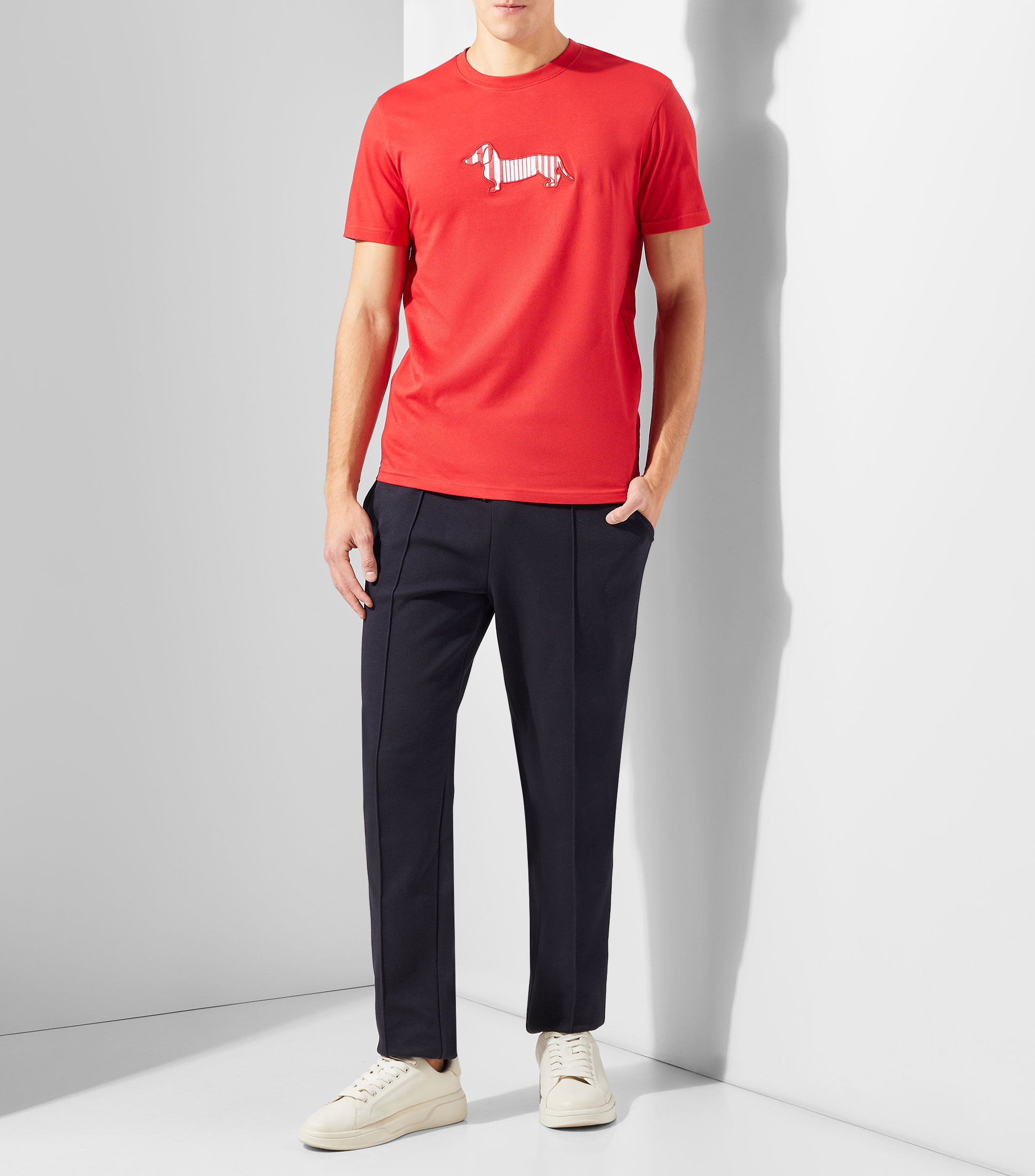 Playera cuello redondo manga corta lisa Hombre