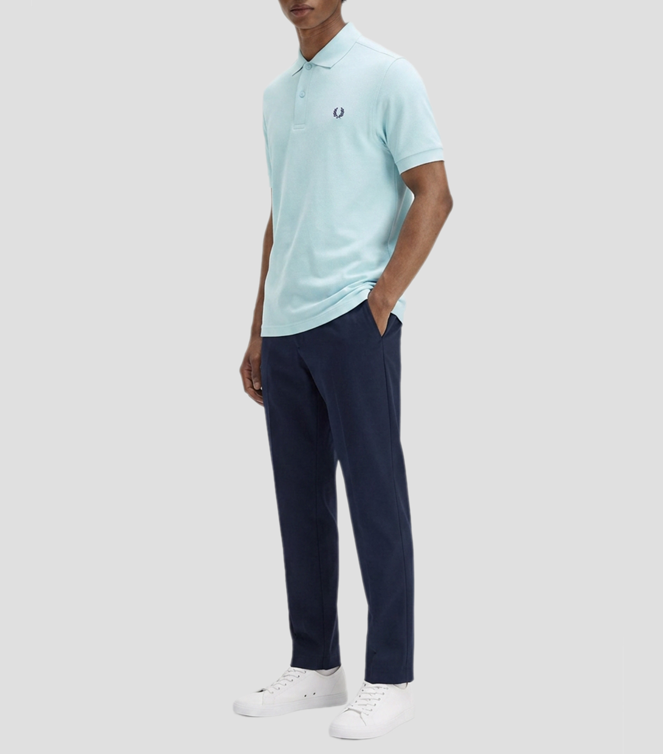 Playera tipo polo manga corta lisa Hombre