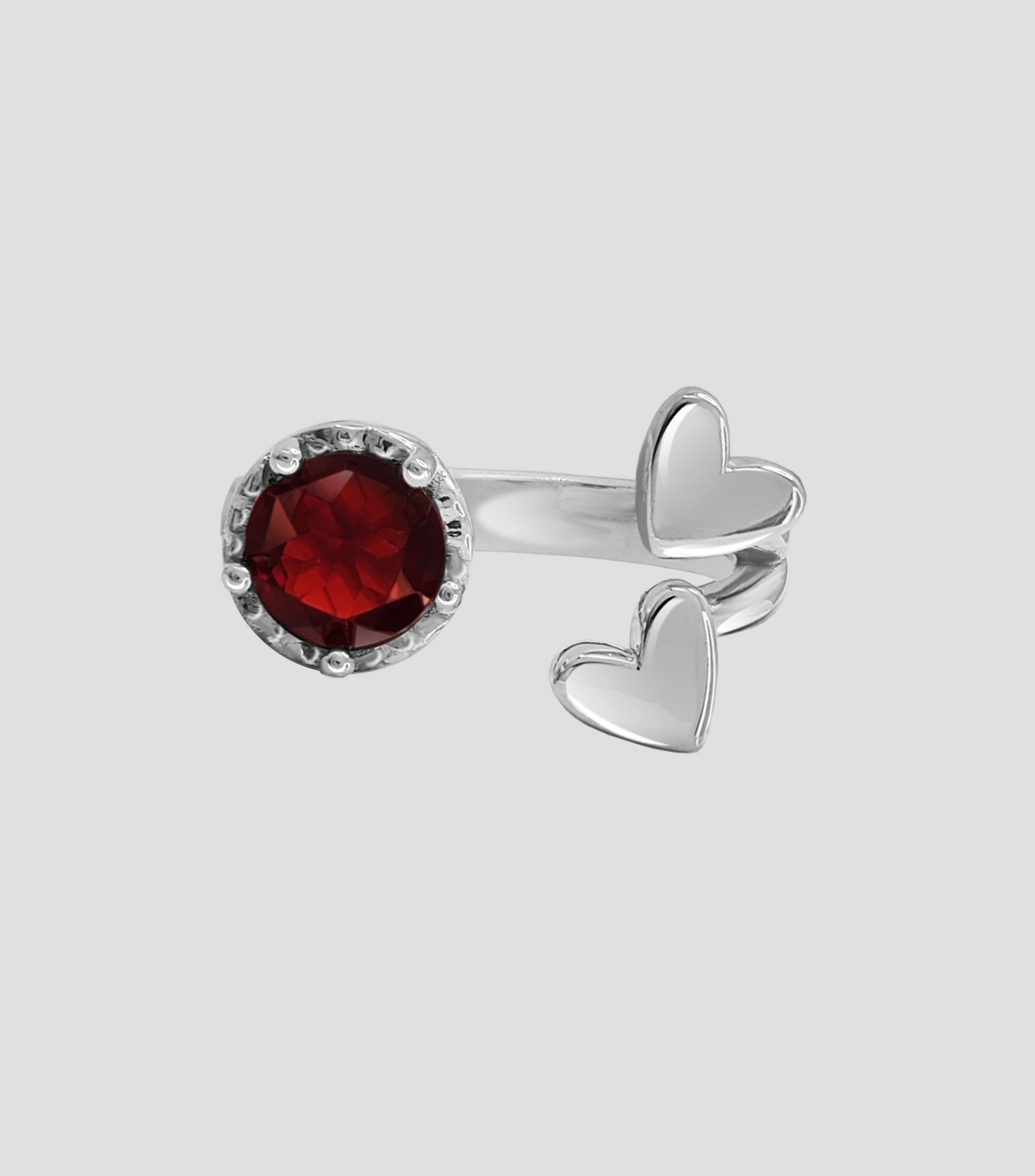 Anillo Corazón en plata Mujer