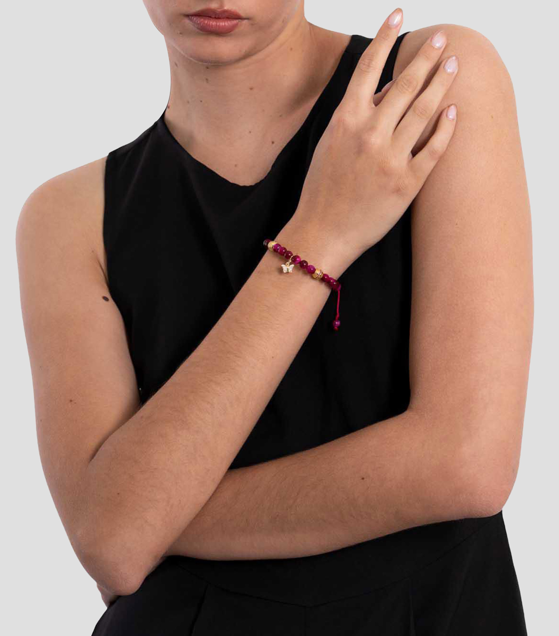 Brazalete con ojo de tigre Mujer