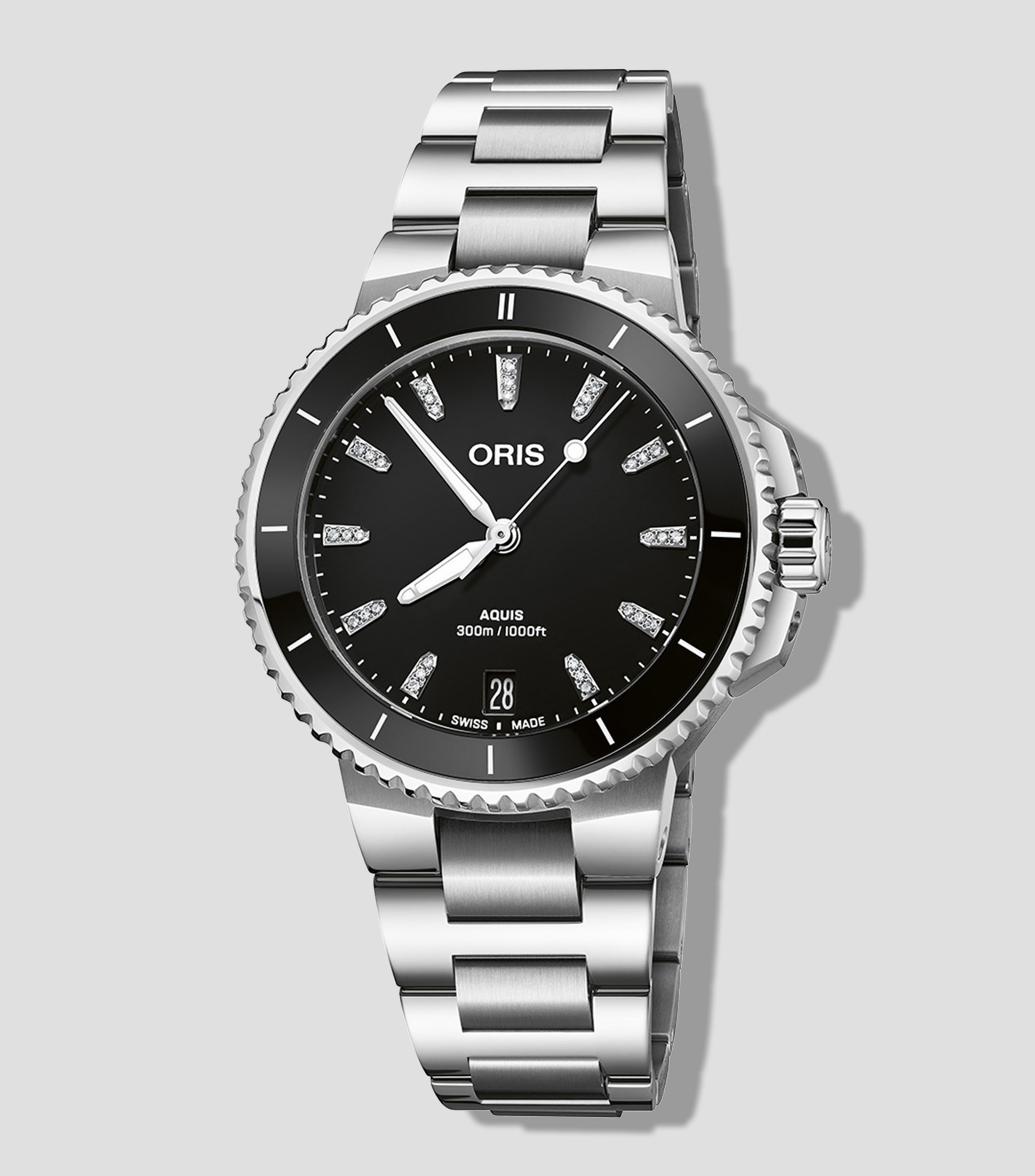 Reloj Mujer Deportivo, Negro, Plateado