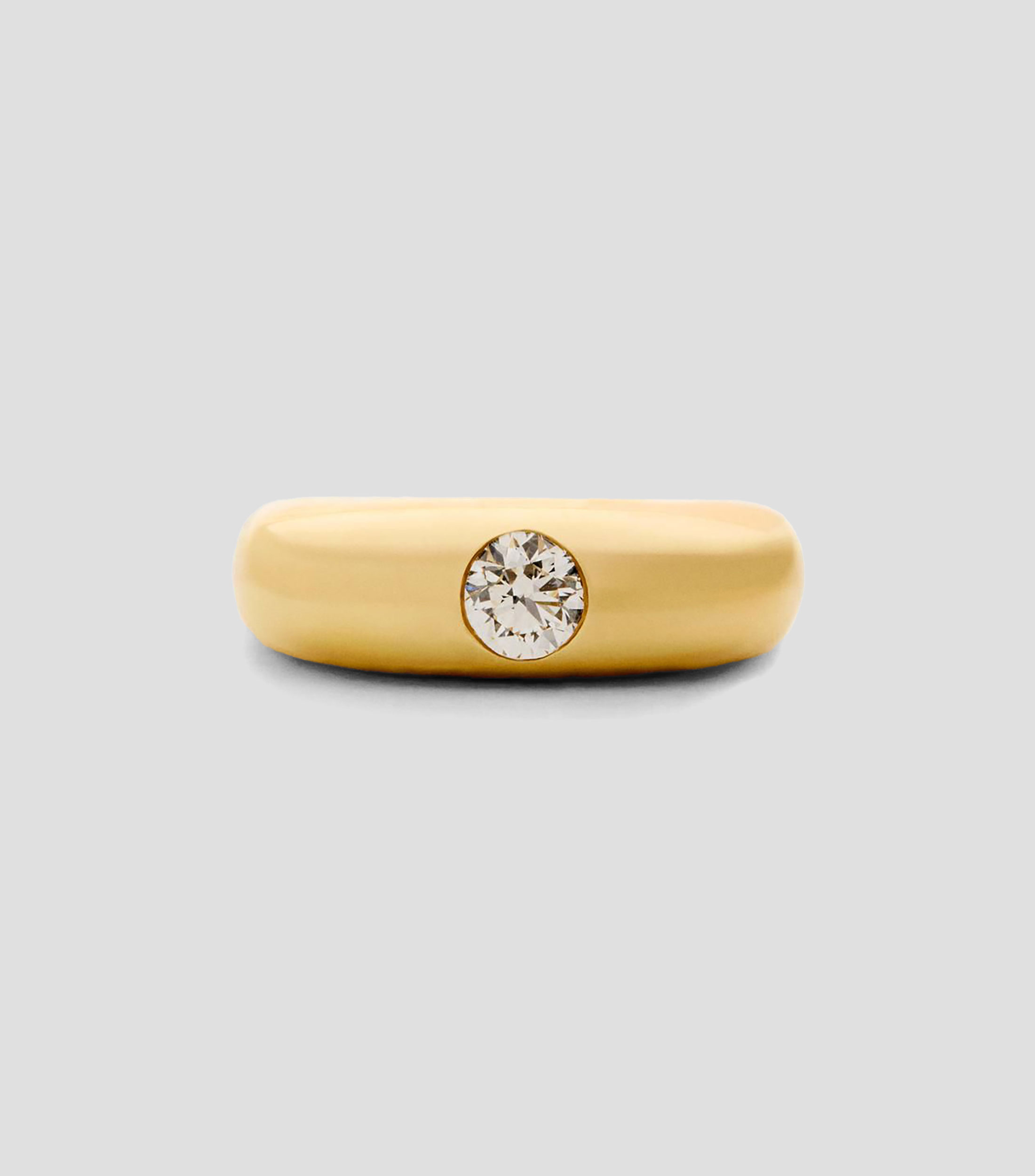 Anillo en oro amarillo de 18 kilates con diamante Mujer