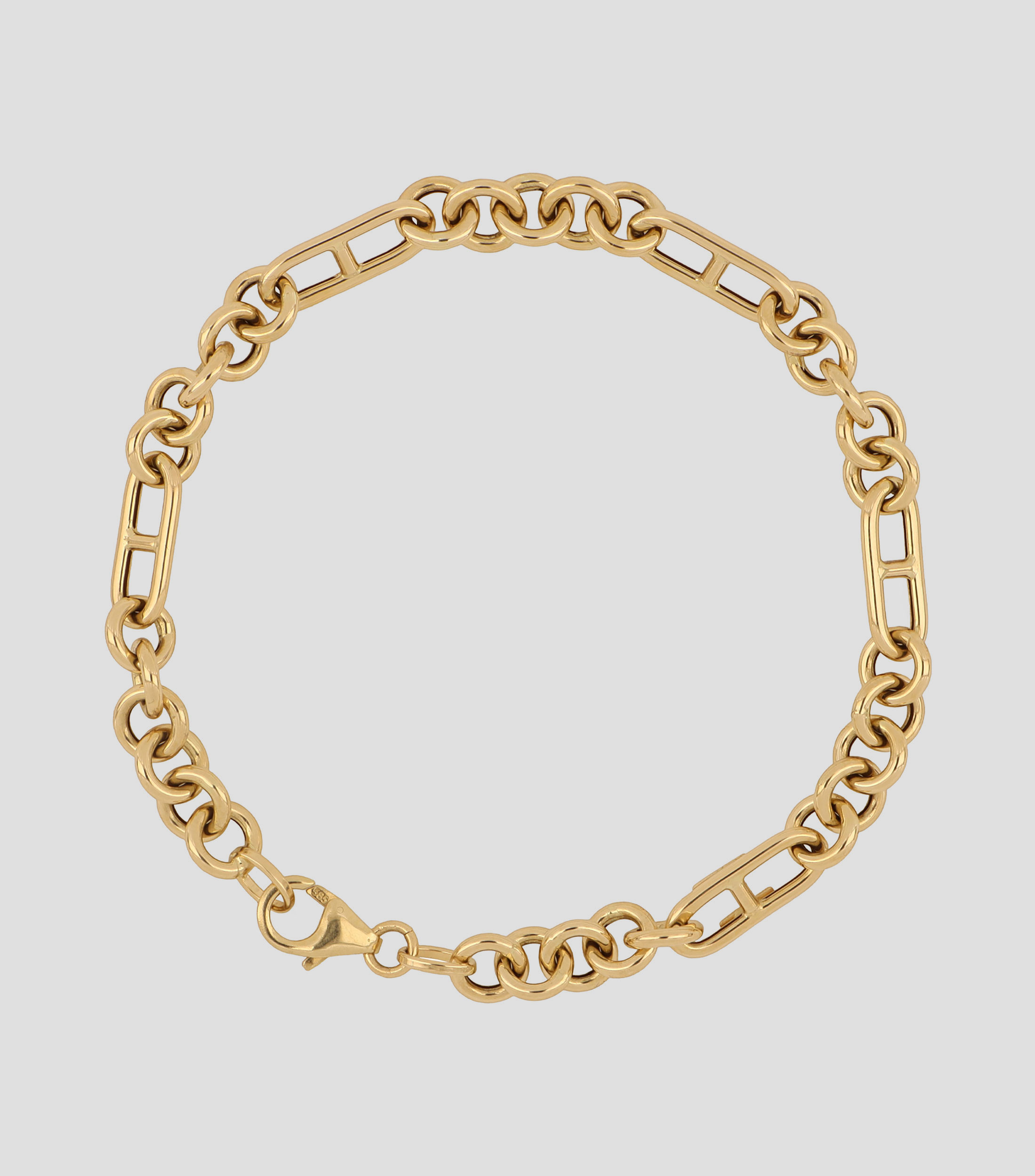 Pulsera en oro de 14 kilates entrelazada Mujer